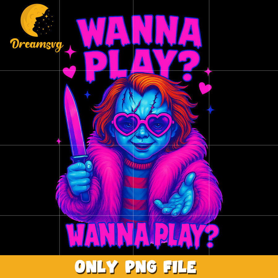 Wanna play png, halloween pumpkin png, spooky halloween​​ png