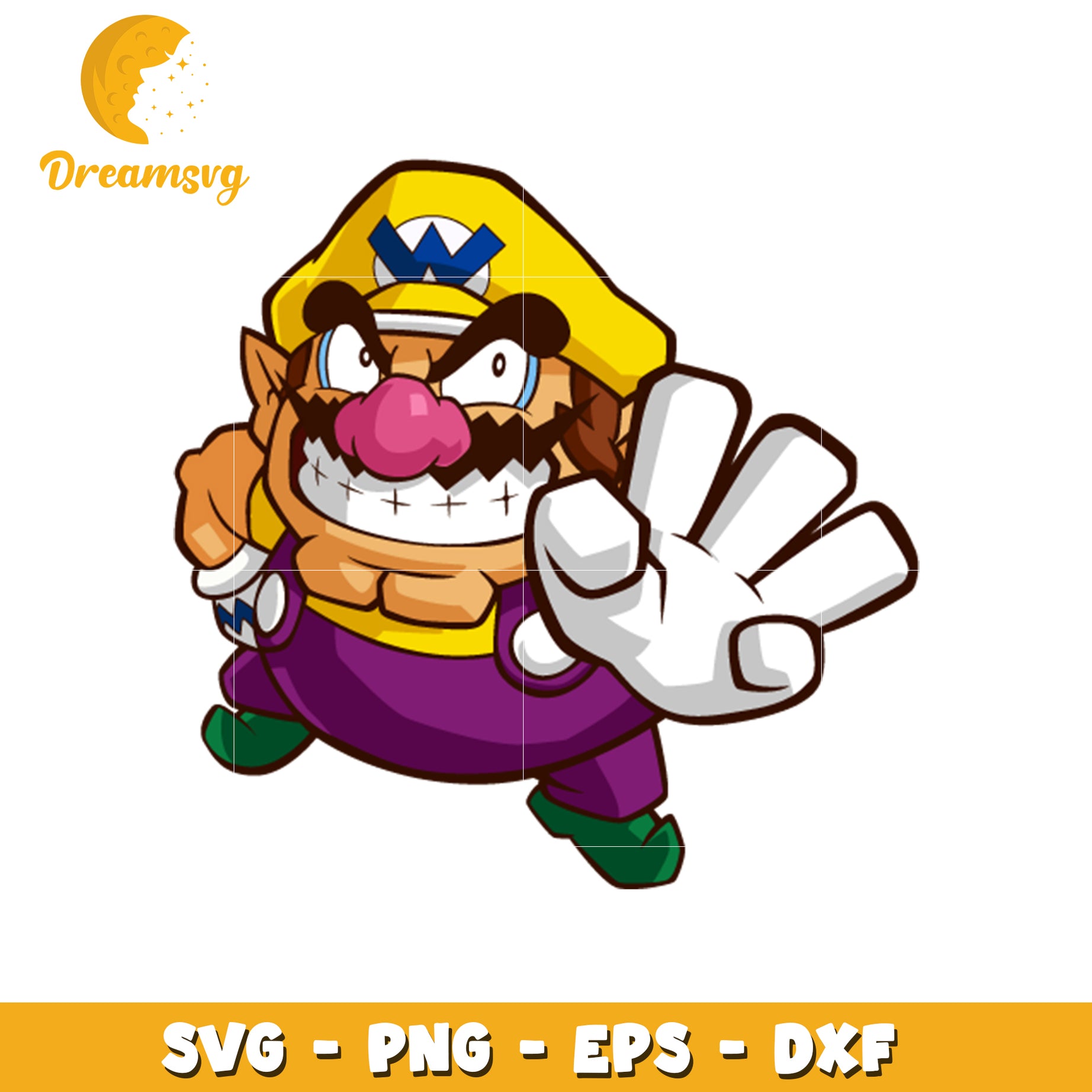 Wario SVG PNG EPS DXF Cut Files