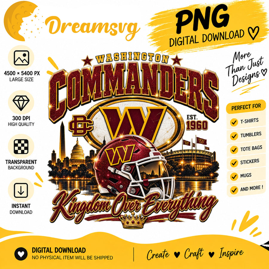 Washington Commanders Kingdom Over Everything Stadium PNG