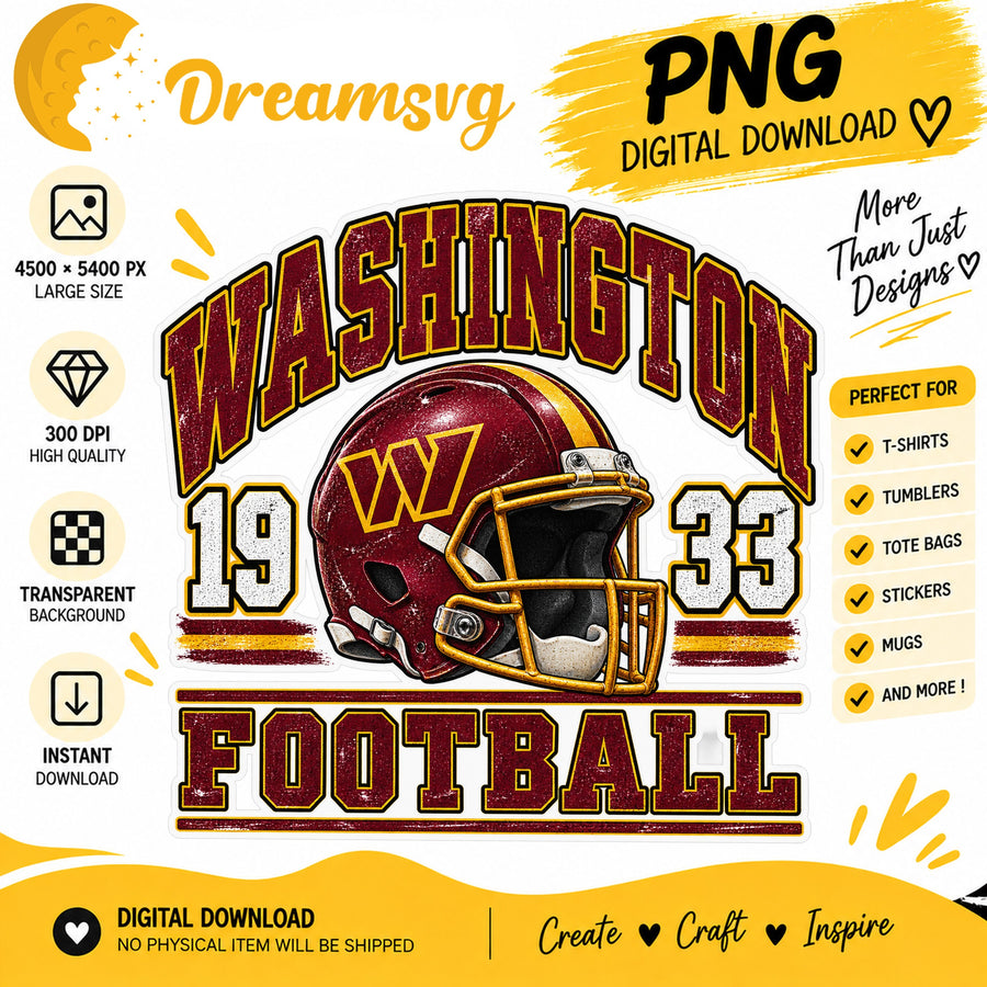 Washington Commanders Vintage Grunge Football Helmet PNG
