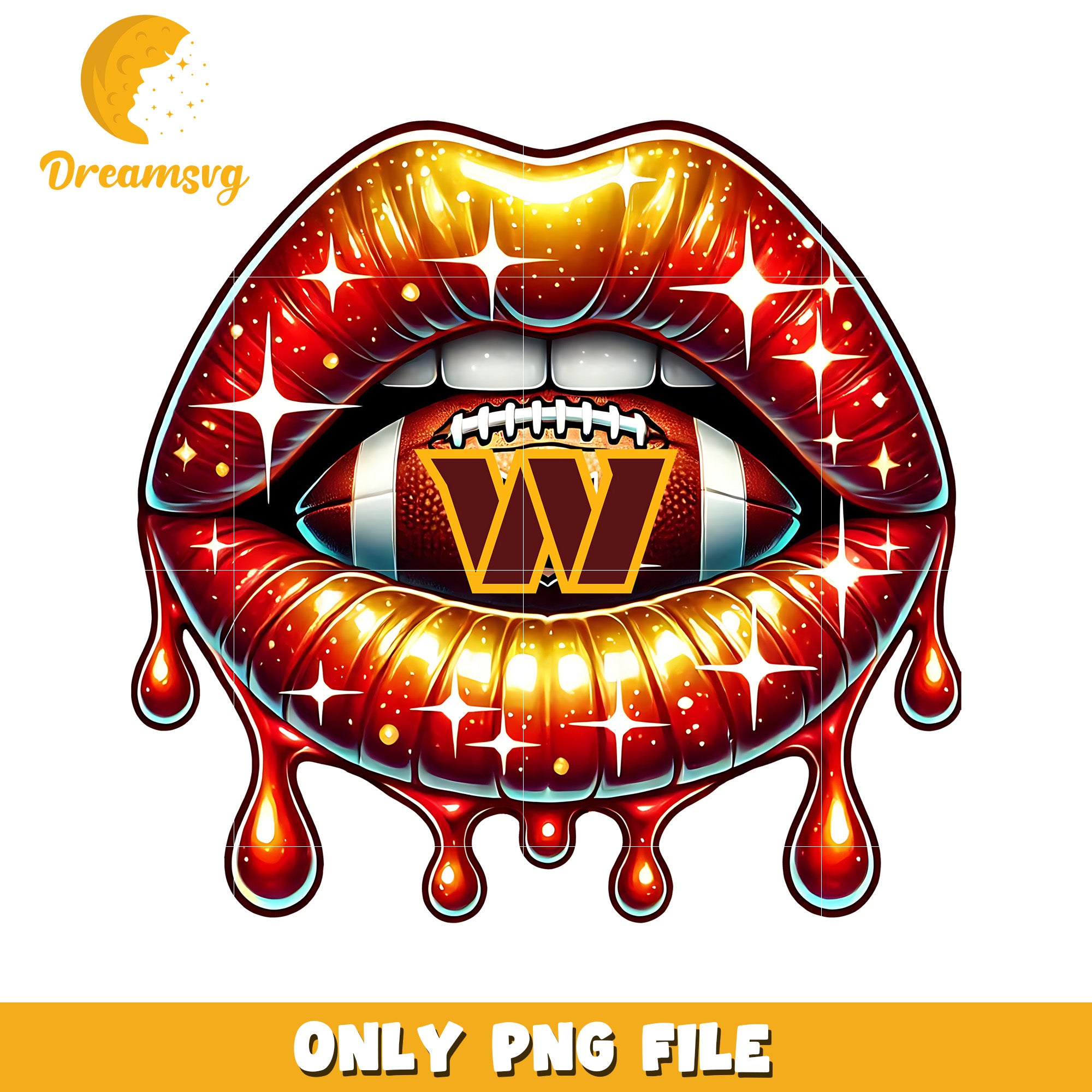 Washington commanders lips png, nfl teams png, nfl team logo png
