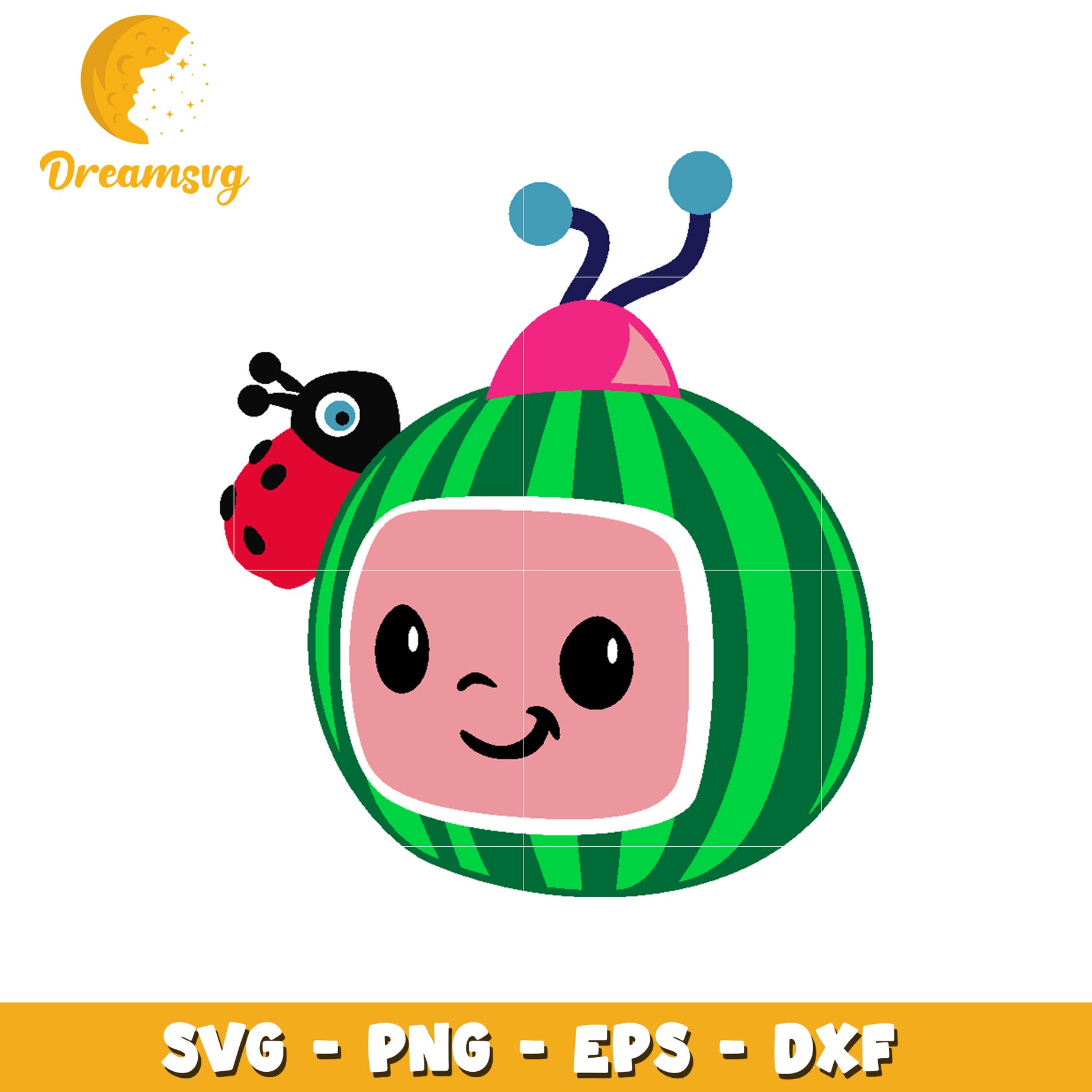 Watermelon Character SVG Cut File