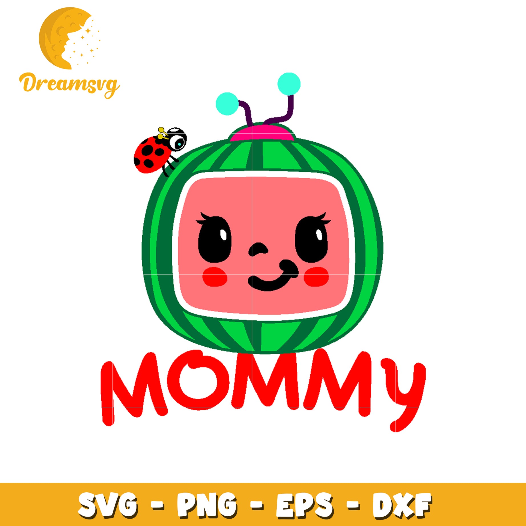 Watermelon Mommy SVG Cut File