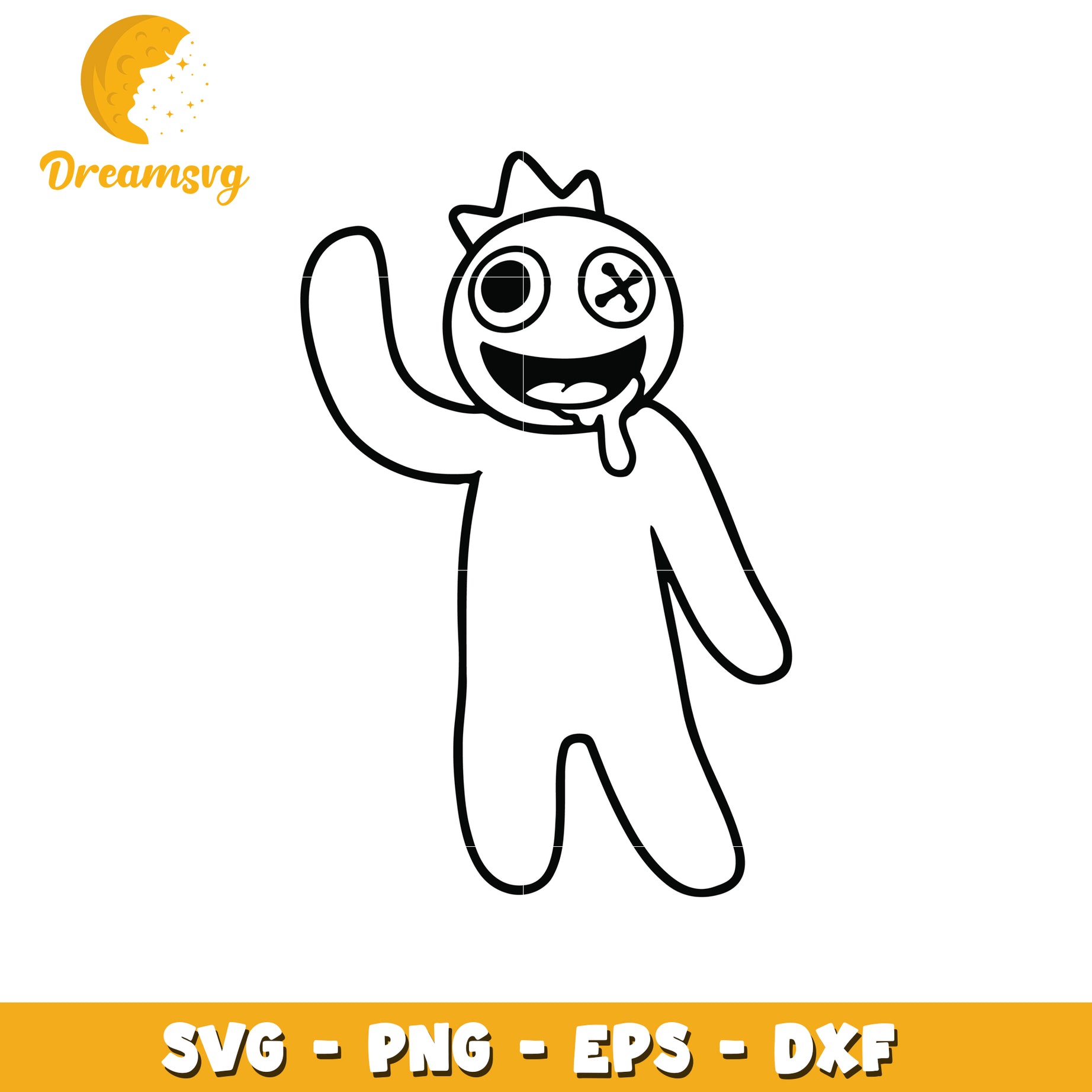 Waving Goo Monster SVG Cut File