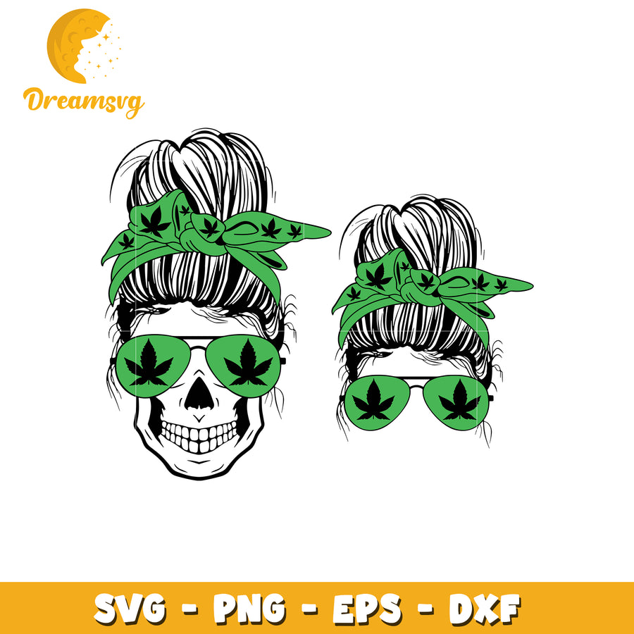 Weed bandana sunglasses cut file svg, bandana weed​ svg