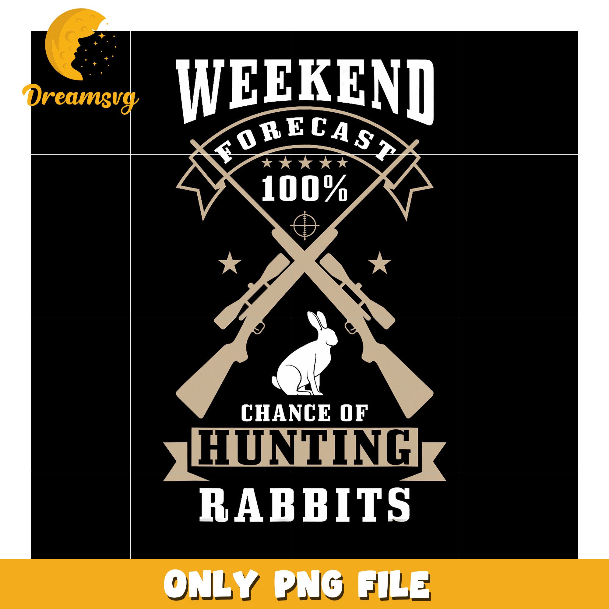 Weekend Hunting Rabbits PNG Design