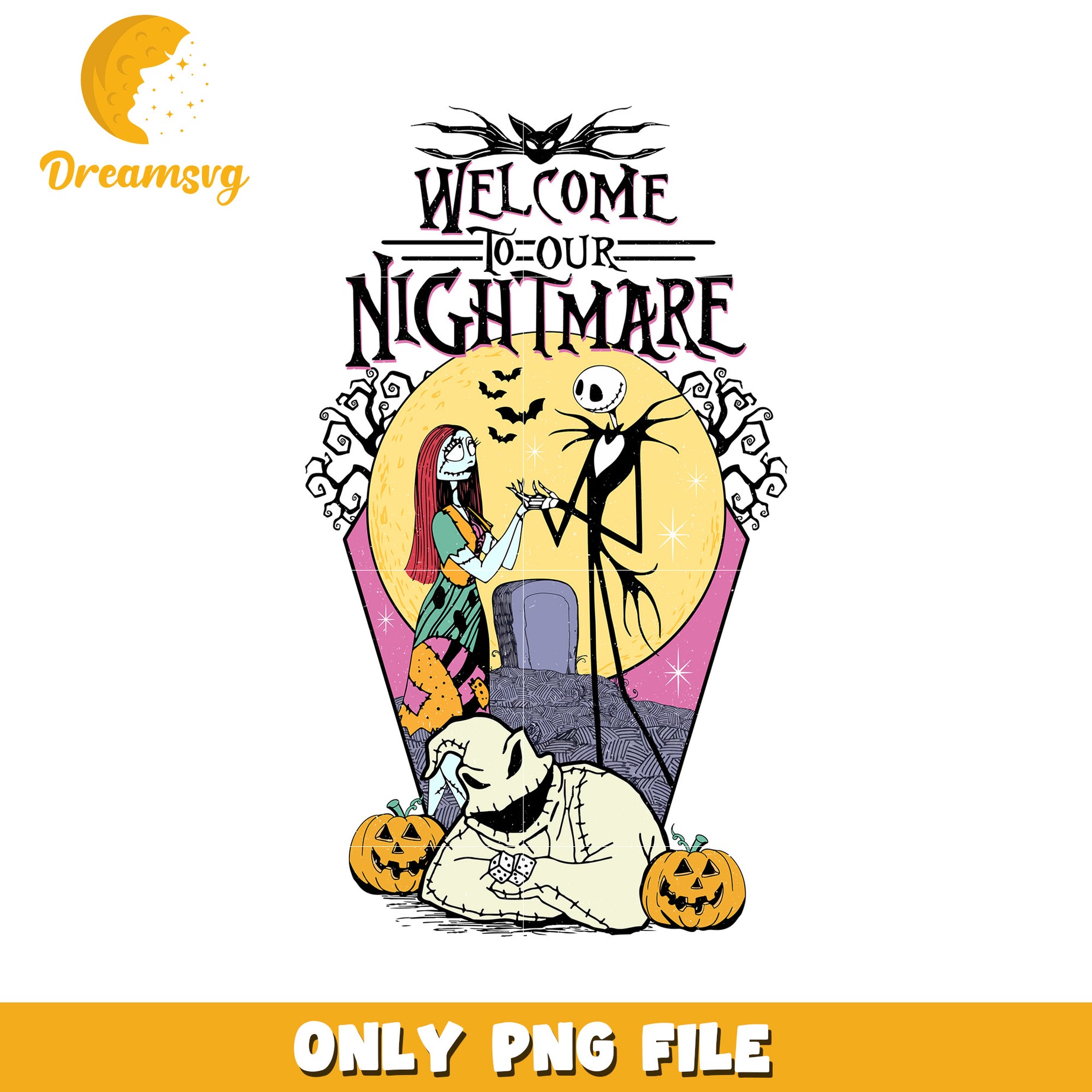 Welcome to Our Nightmare Halloween PNG Art Design