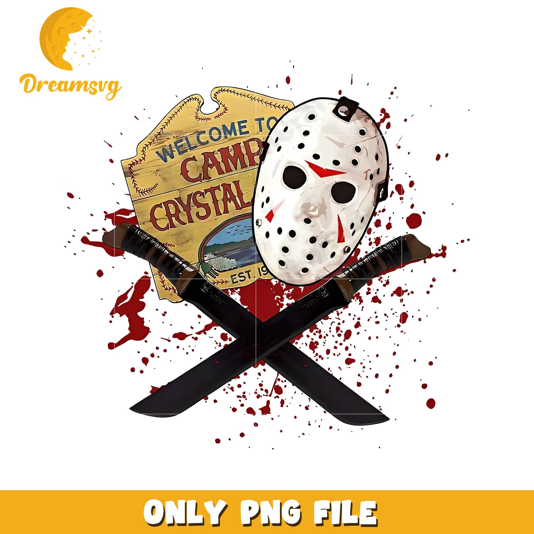 Welcome to camp crystal lake design png, horror characters png, horror cartoons png