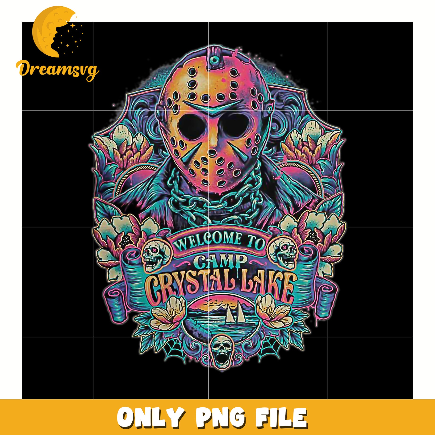 Welcome to crystal lake halloween png, halloween toys png, halloween time png