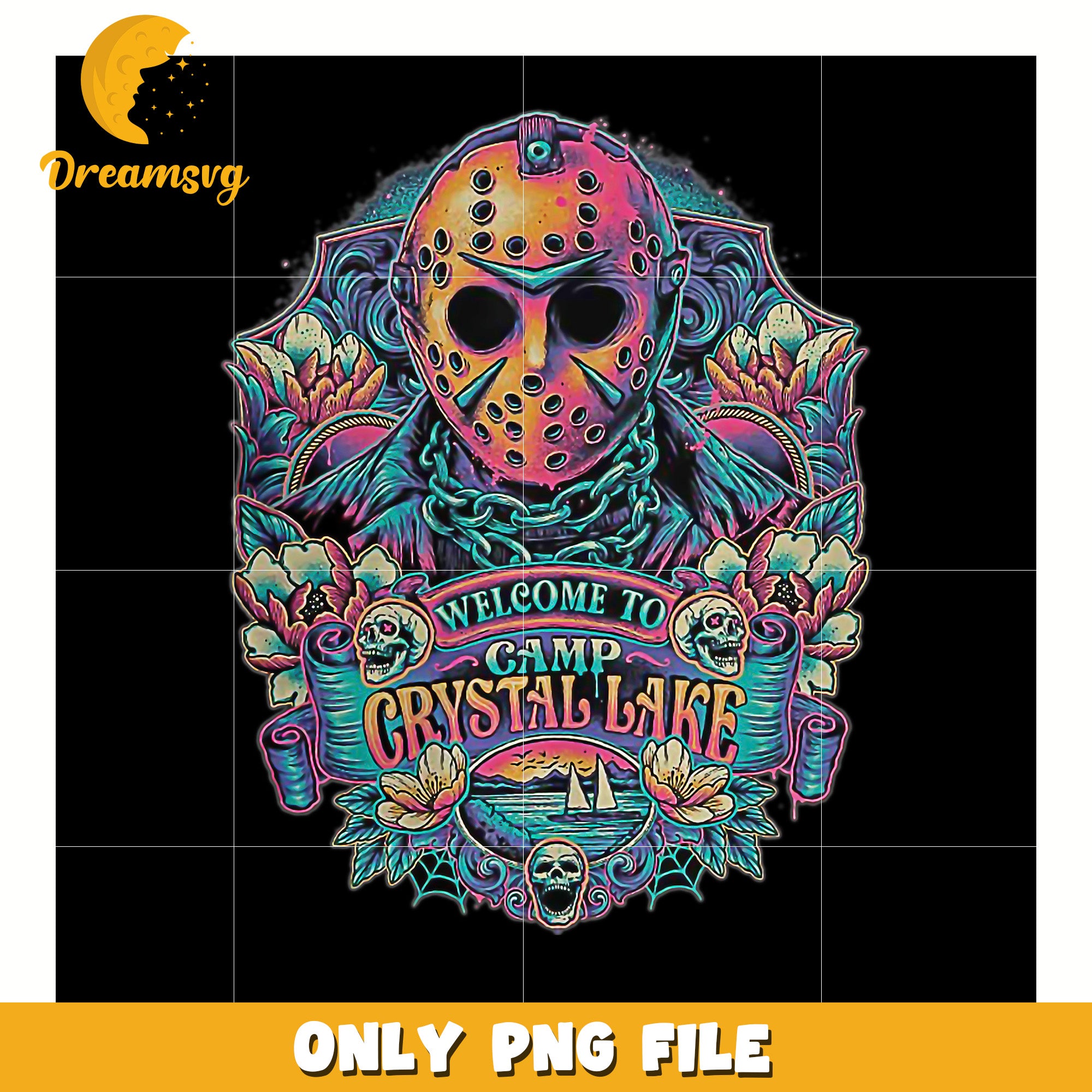 Welcome to crystal lake halloween png, halloween toys png, halloween time png