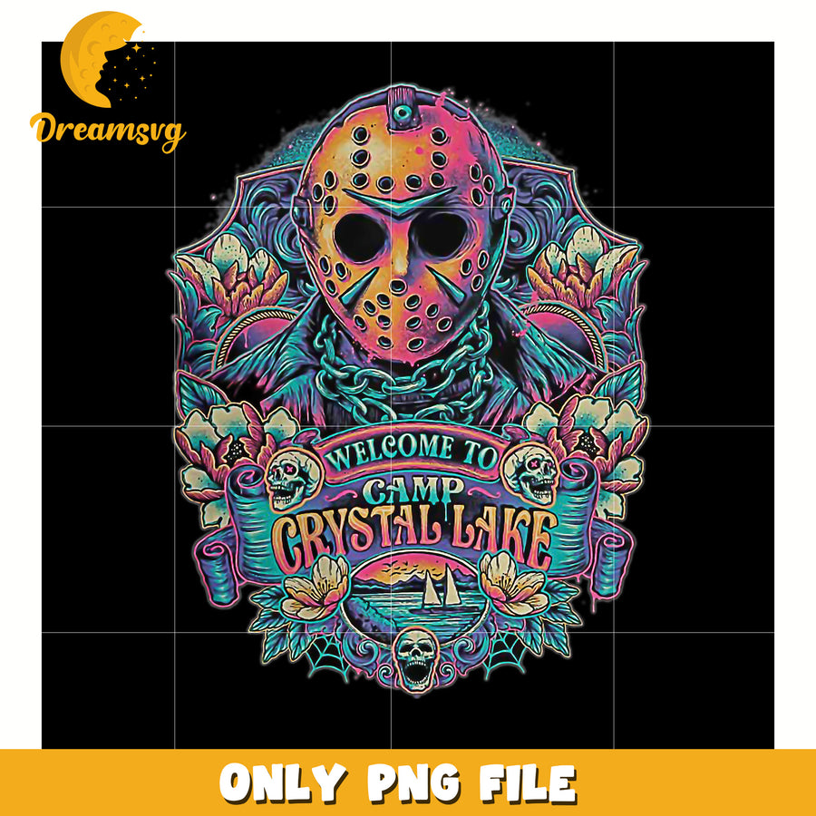 Welcome to crystal lake halloween png, halloween toys png, halloween time png