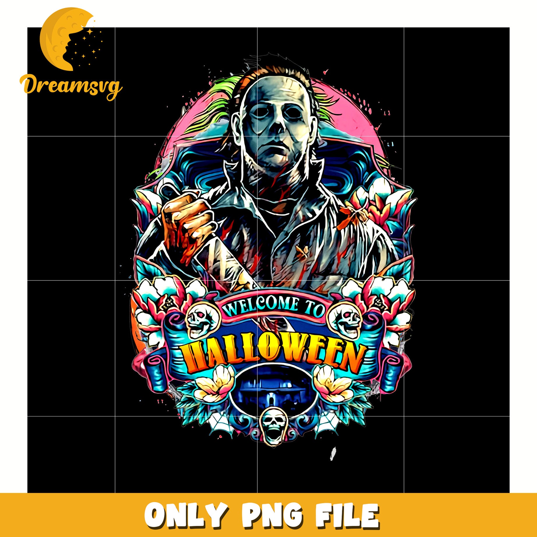 Welcome to halloween png, halloween decor png, halloween characters png