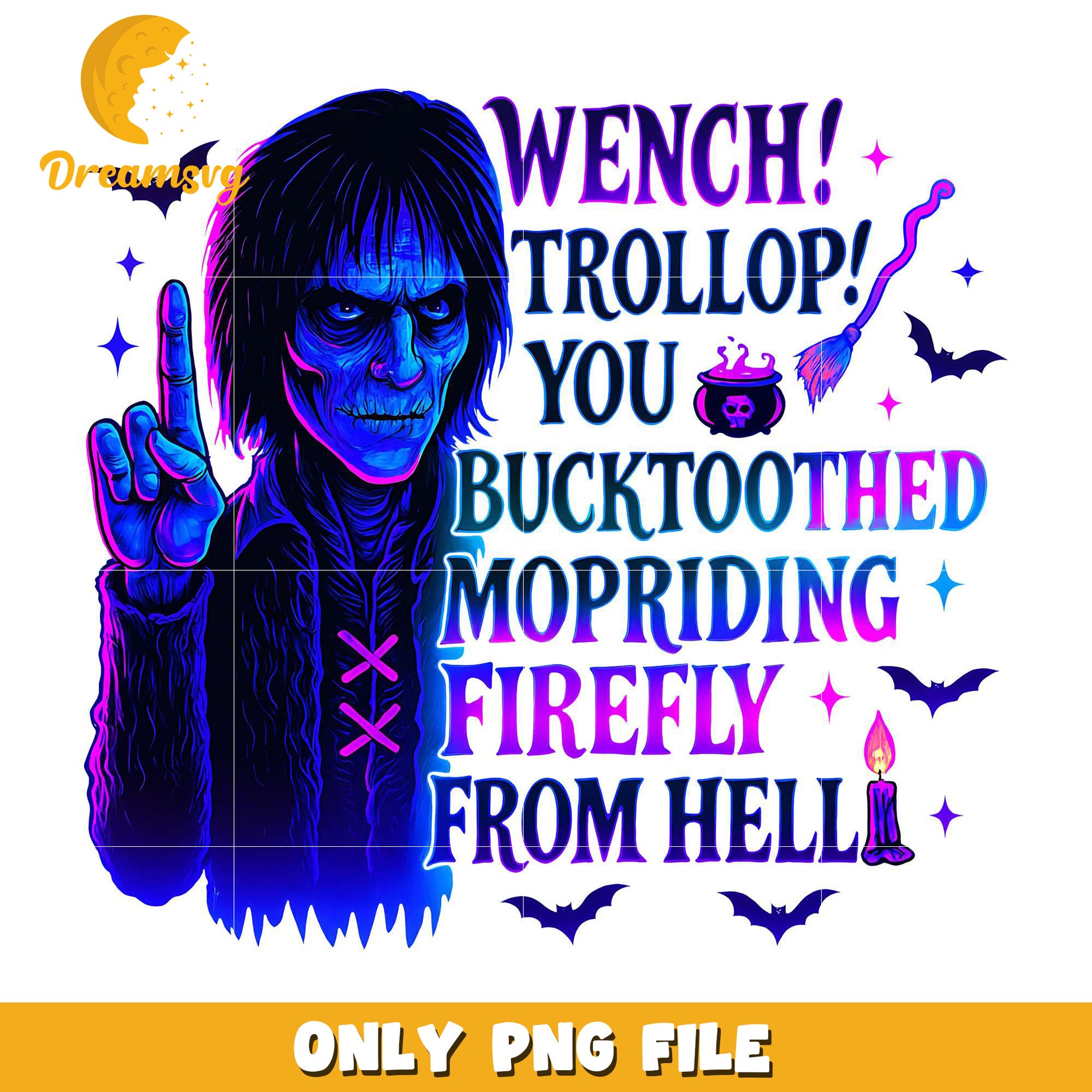 Wench trollop you bucktoothed png, halloween pumpkin png, spooky halloween​​ png