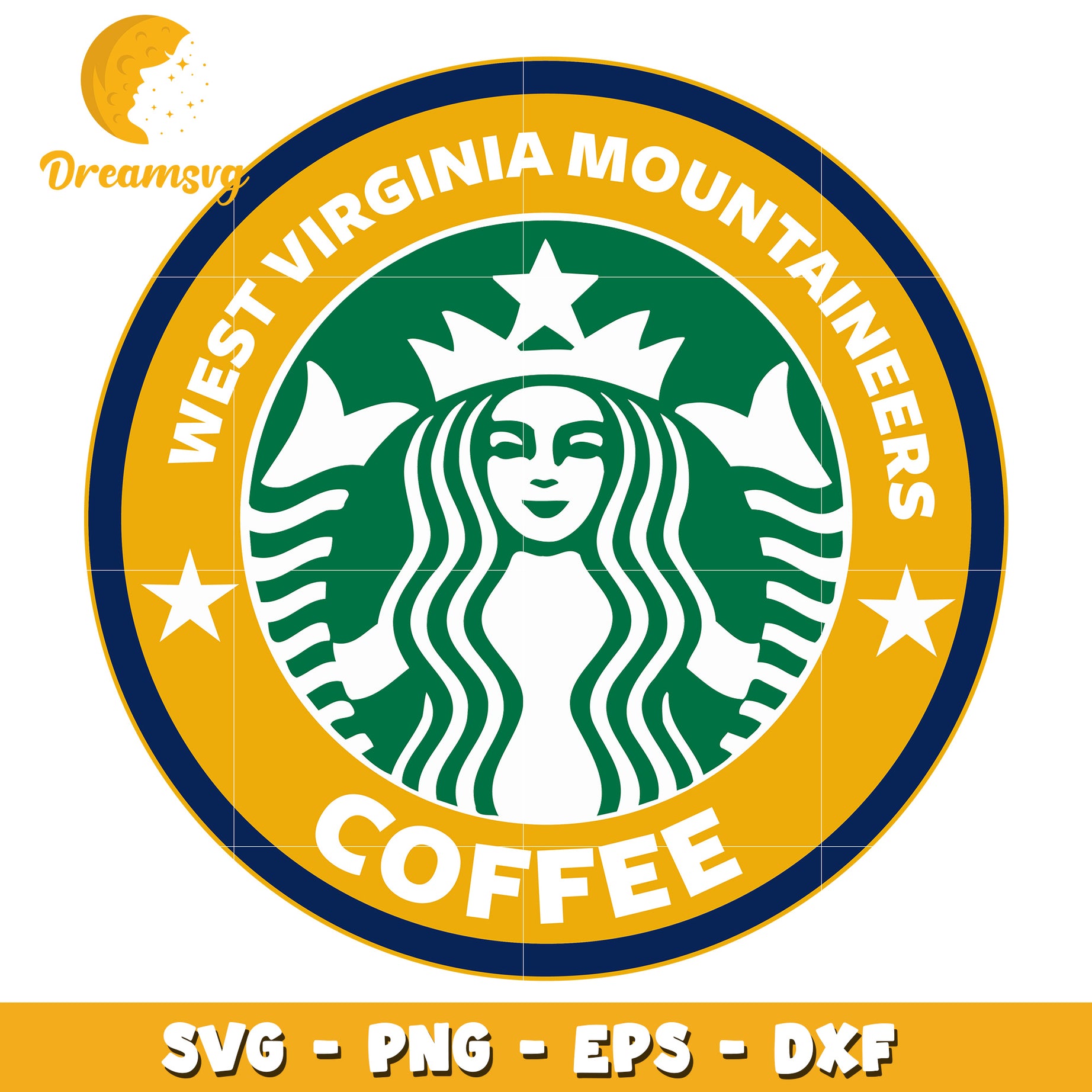 West Virginia Mountaineers Coffee SVG