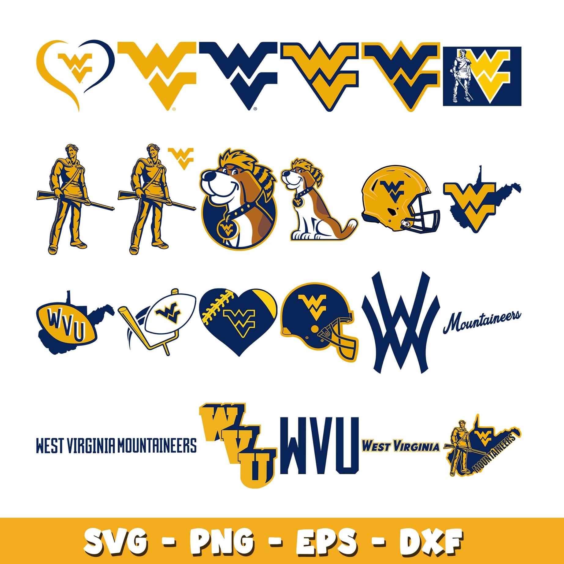 West Virginia logo Bundle svg, West Virginia logo svg, ncaa svg 