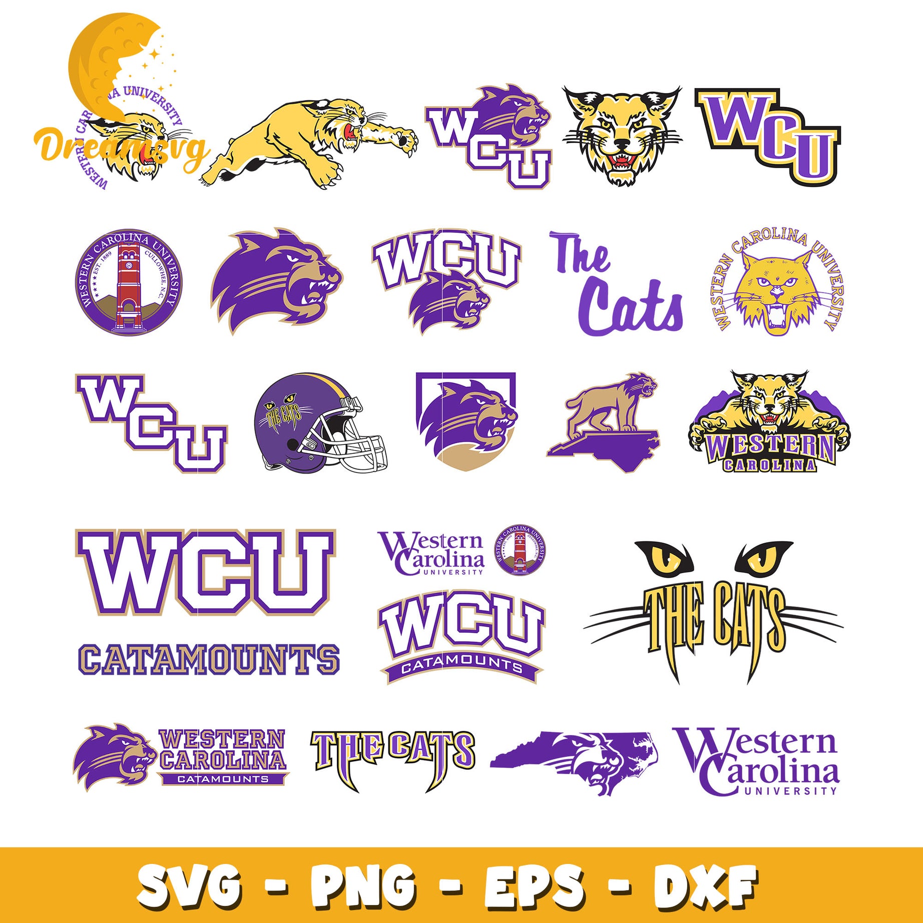 Western carolina university logo bundle svg, western carolina universi