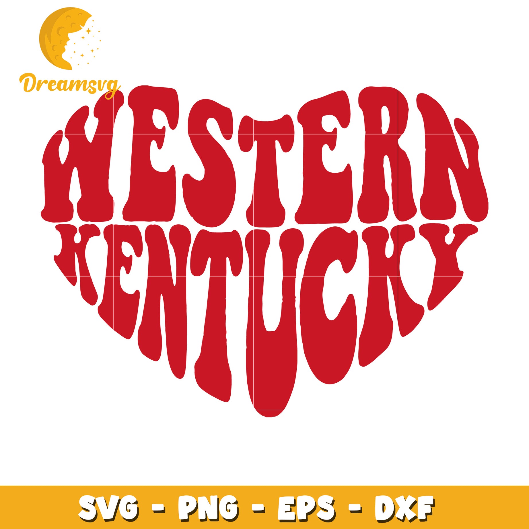 Western Kentucky Heart SVG PNG EPS DXF