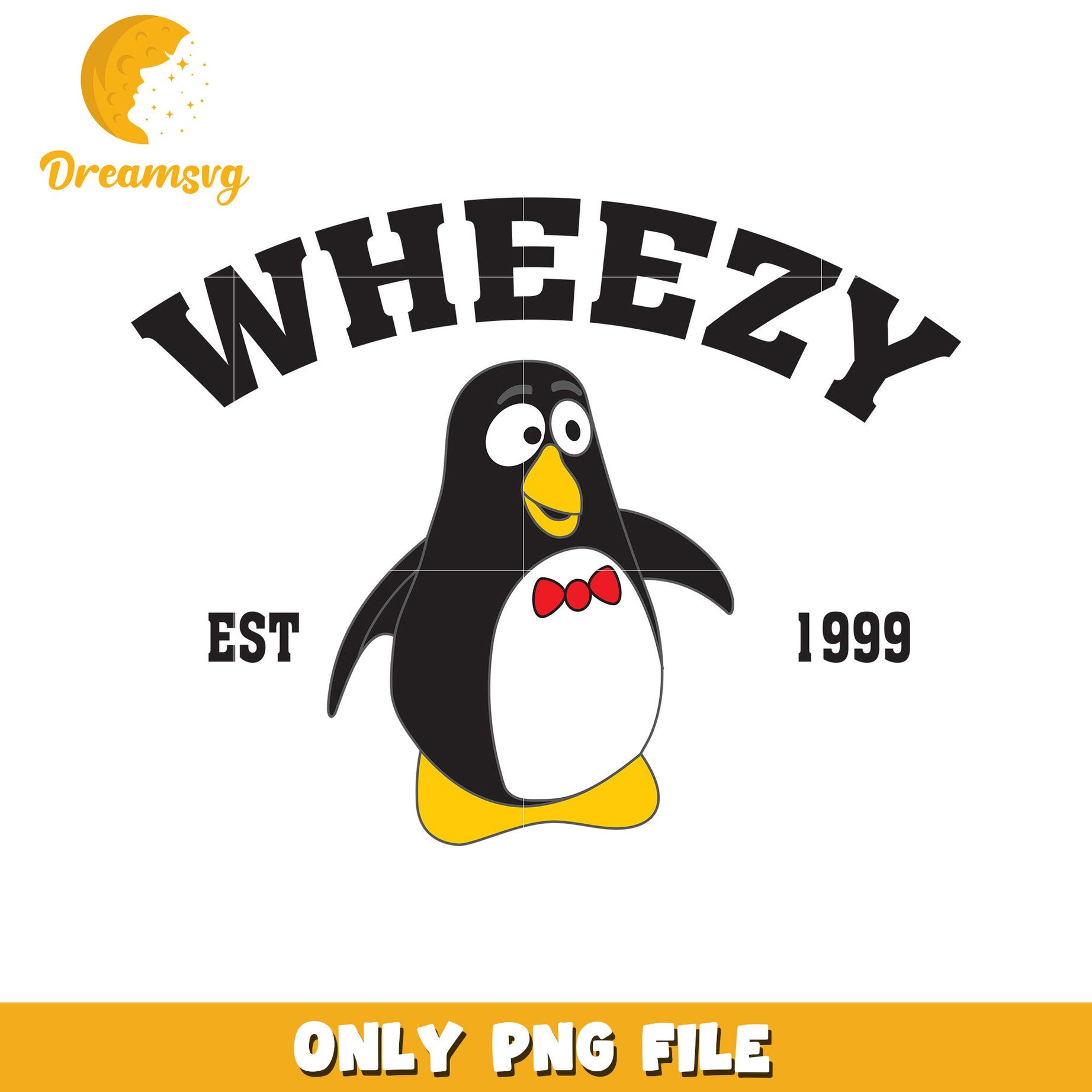 Wheezy Penguin Cute Design PNG File for Download 1999