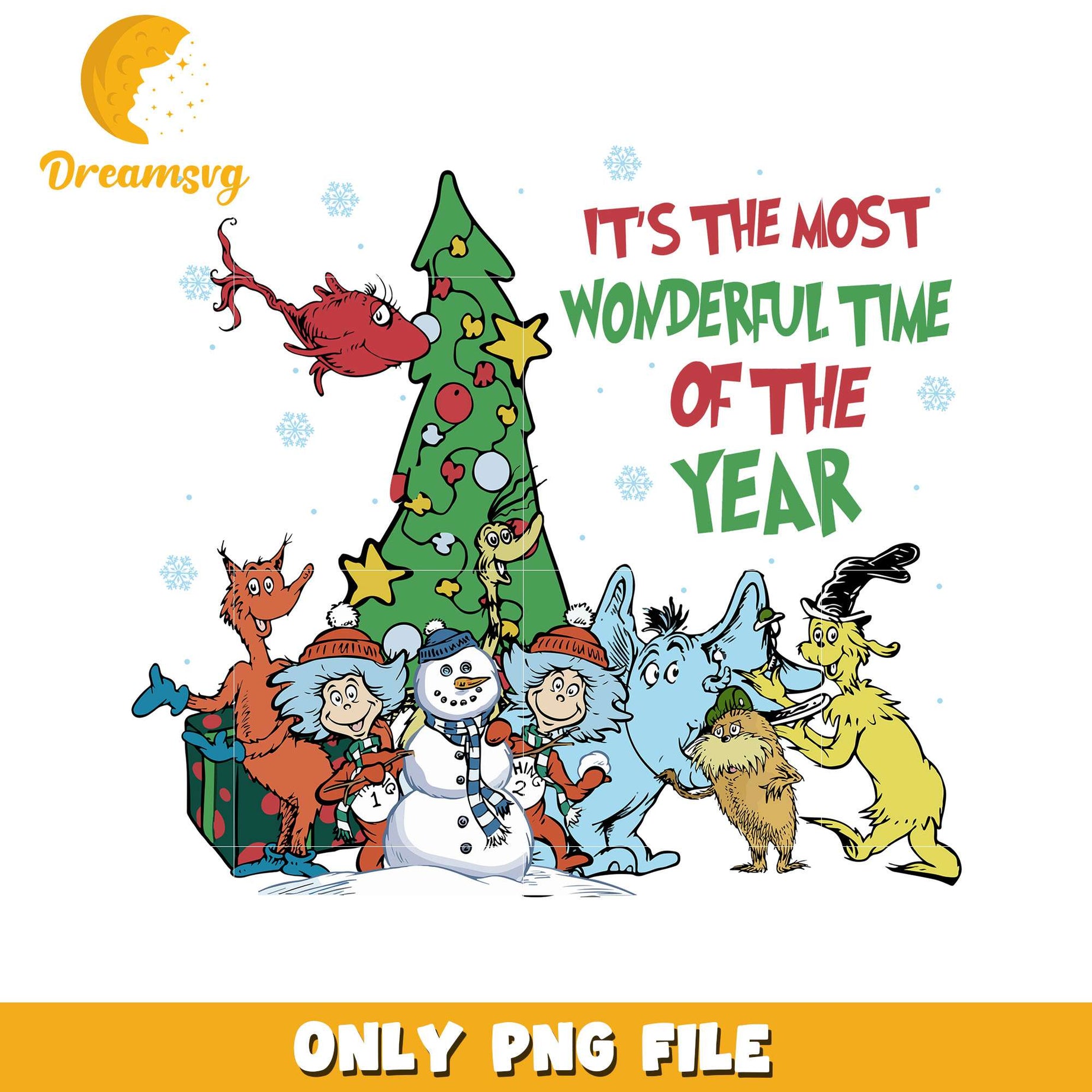 Whimsical Holiday PNG Art Its the Most Wonderful Time