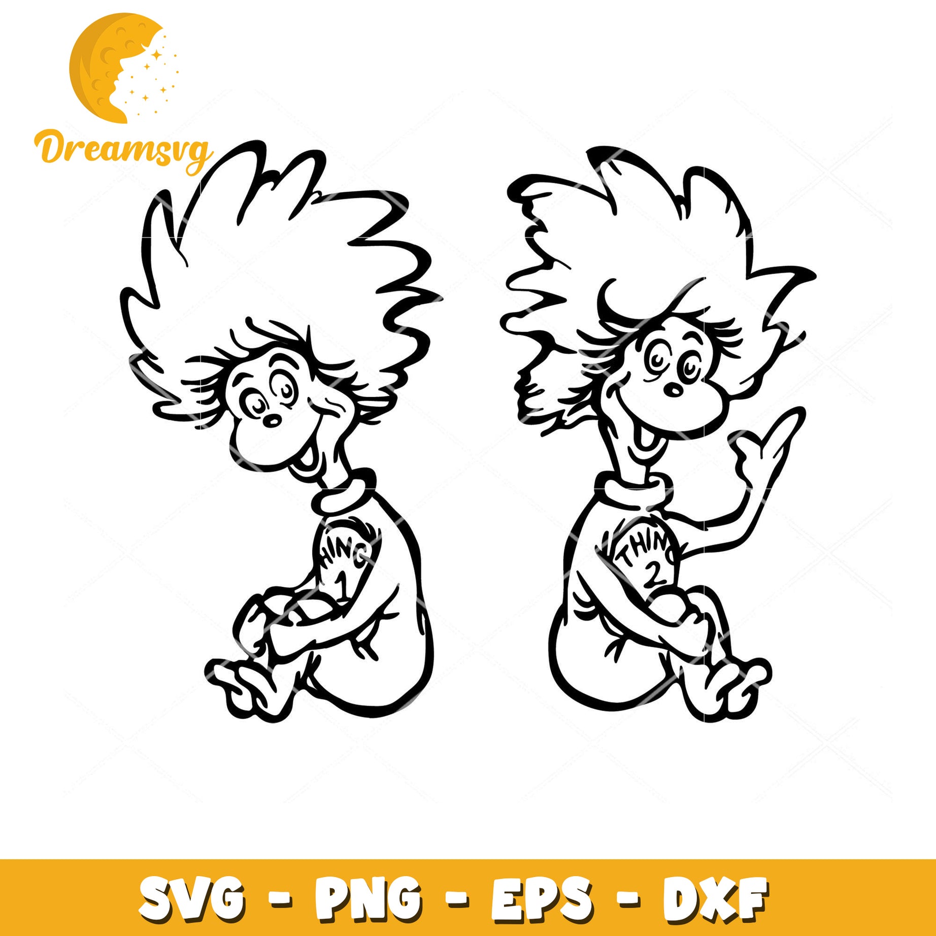 Whimsical Thing 2 Character SVG for Creative Crafts and Designs