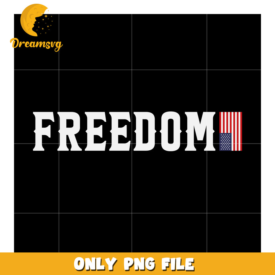 White freedom text amrican flag png, charlie kirk​ png, charlie kirk smile​ png