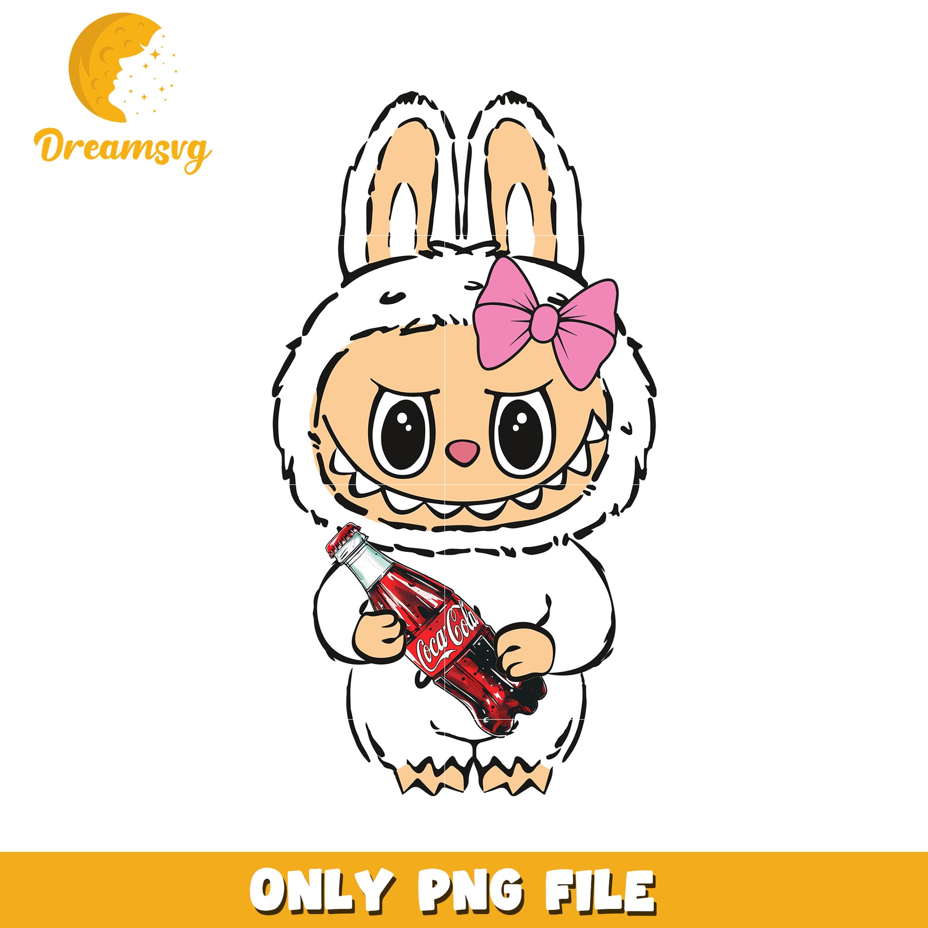 White labubu png, popmart labubu png, cute labubu png