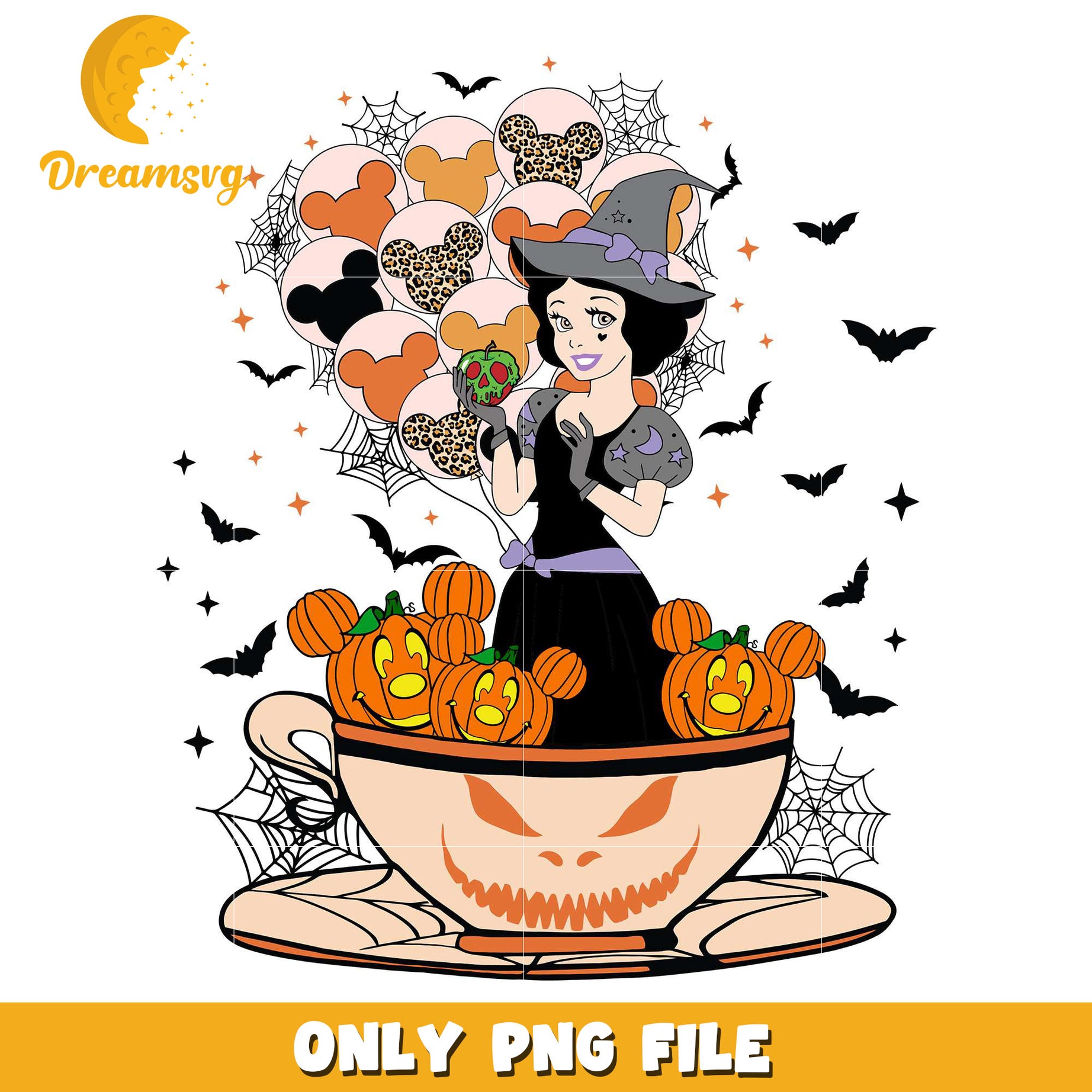 White snow halloween png, halloween characters​ png, halloween design png
