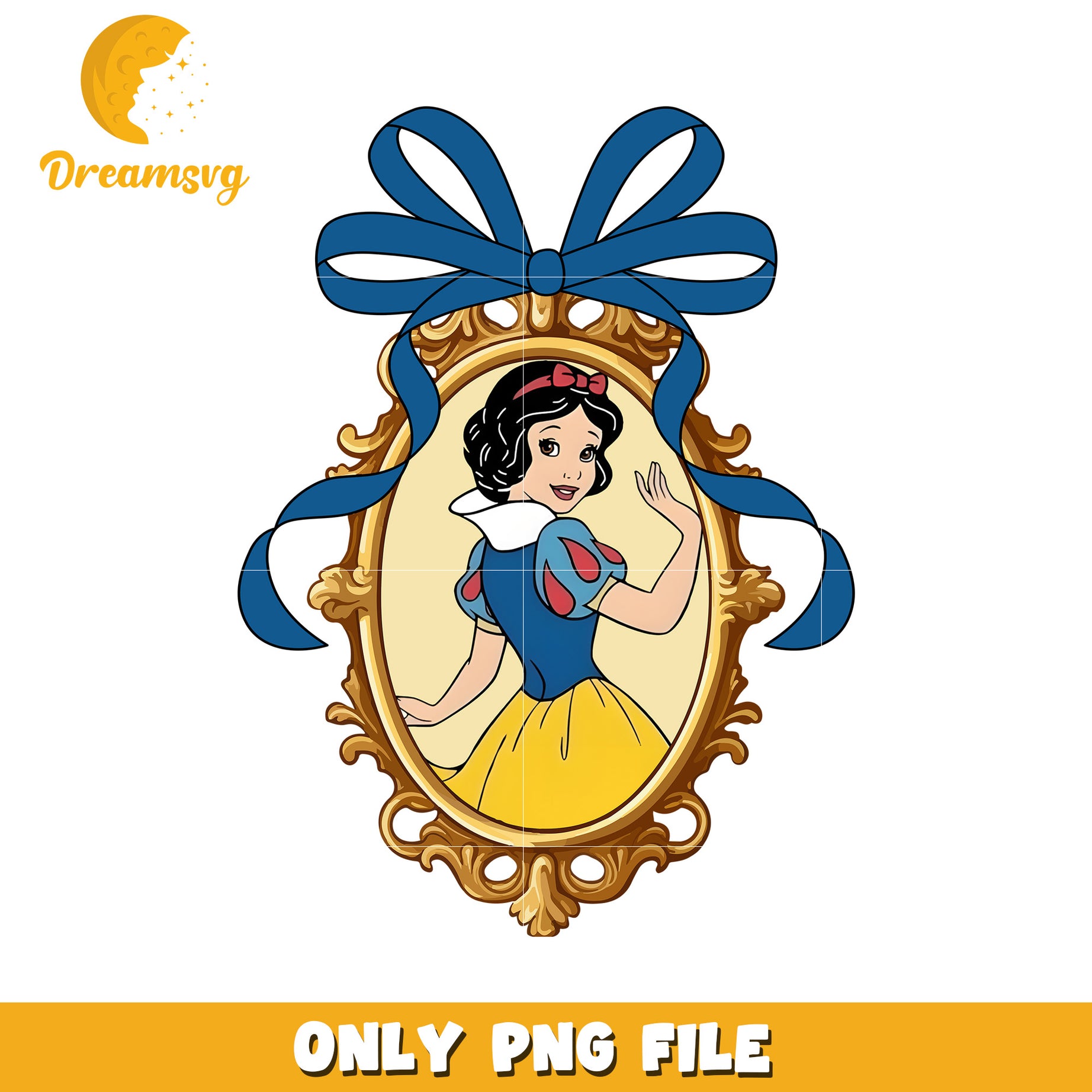 White snow princess picture frame with bowtie png, beautifull princess png, disneyland png