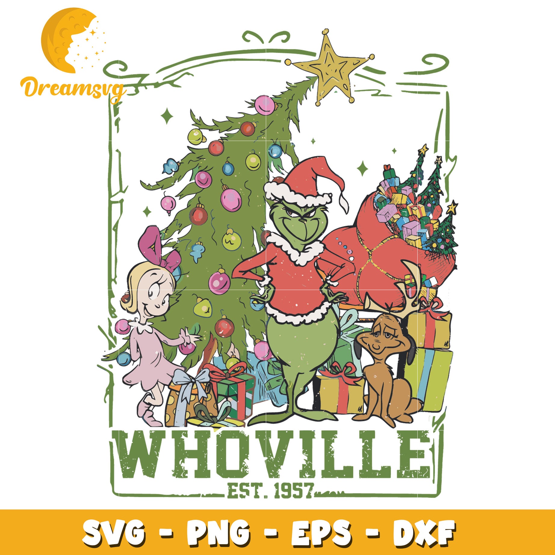 Whoville Vintage Grinch Christmas svg, Whoville svg, christmas svg