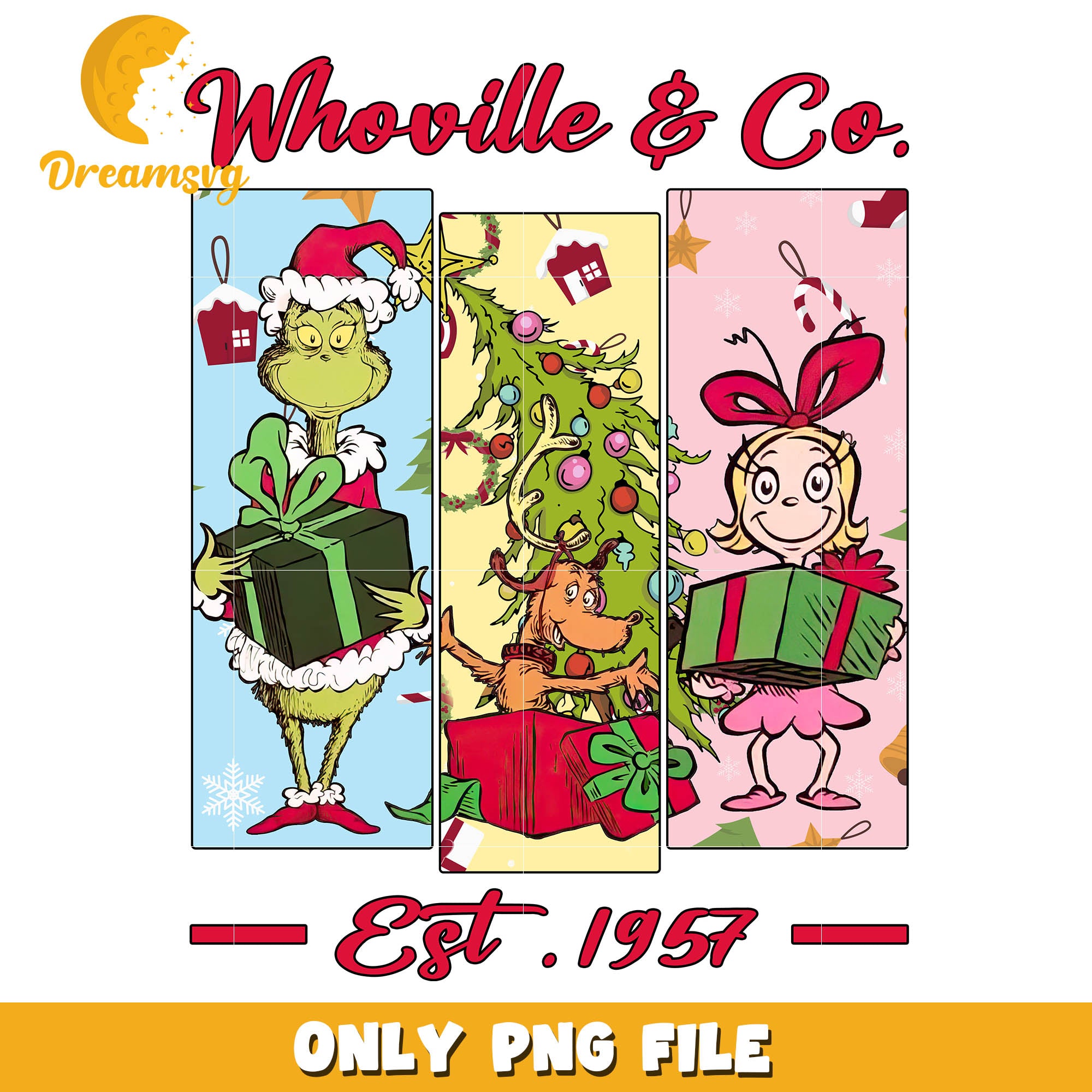 Whoville and CO est 1957 png, is the grinch on disney png