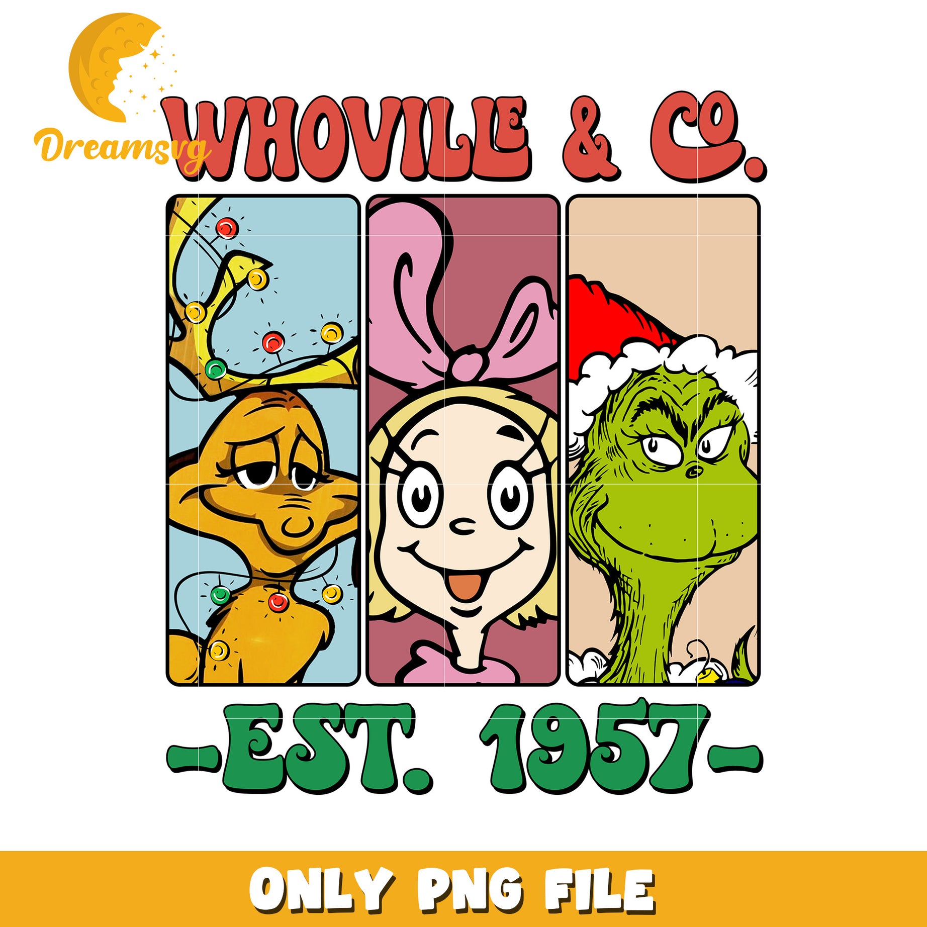 Whoville and co png, grinch png, christmas grinch png