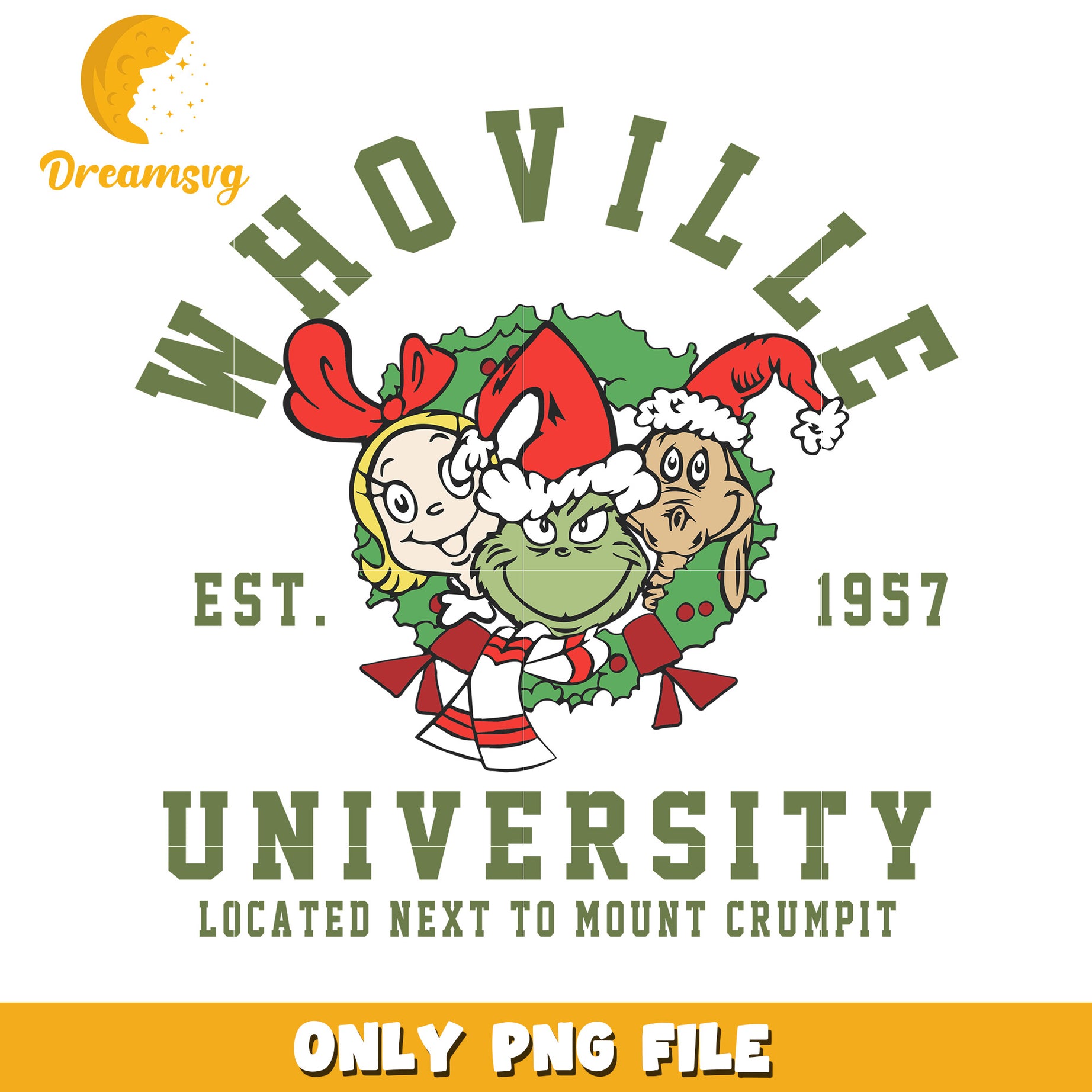 Whoville uni png, grinch christmas png, grinch png