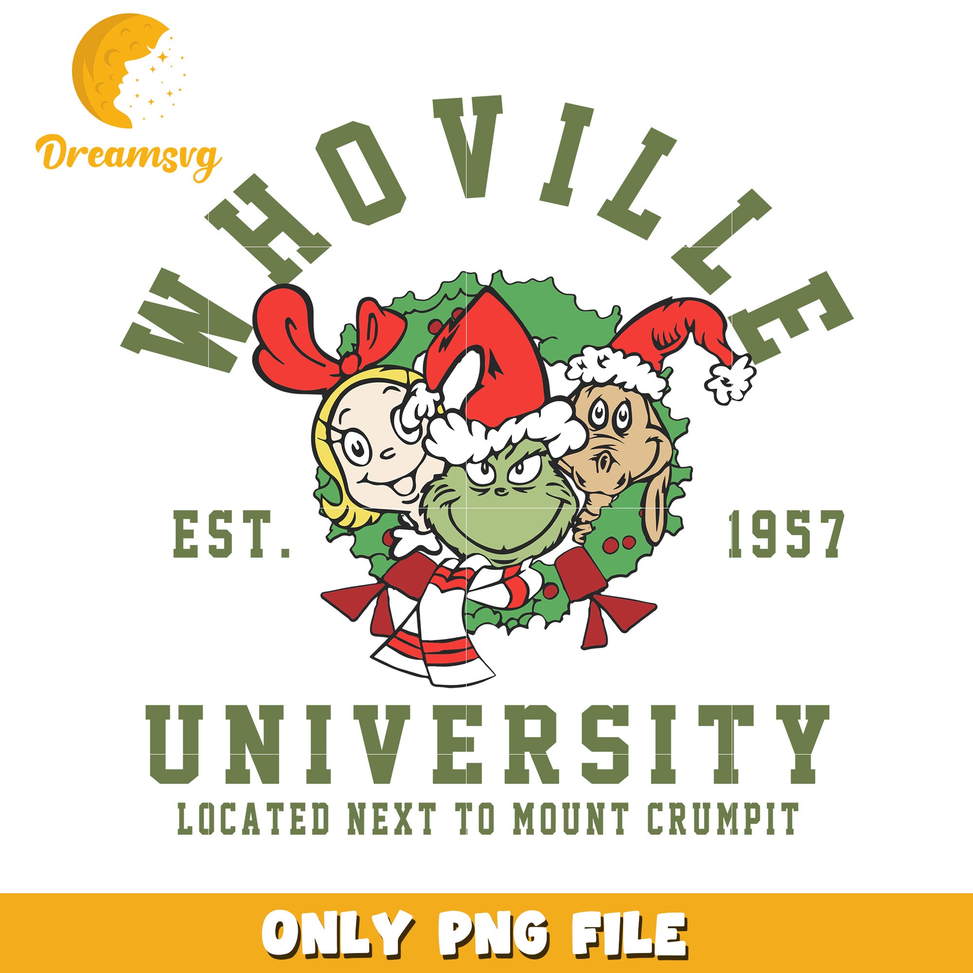 Whoville uni png, grinch christmas png, grinch png