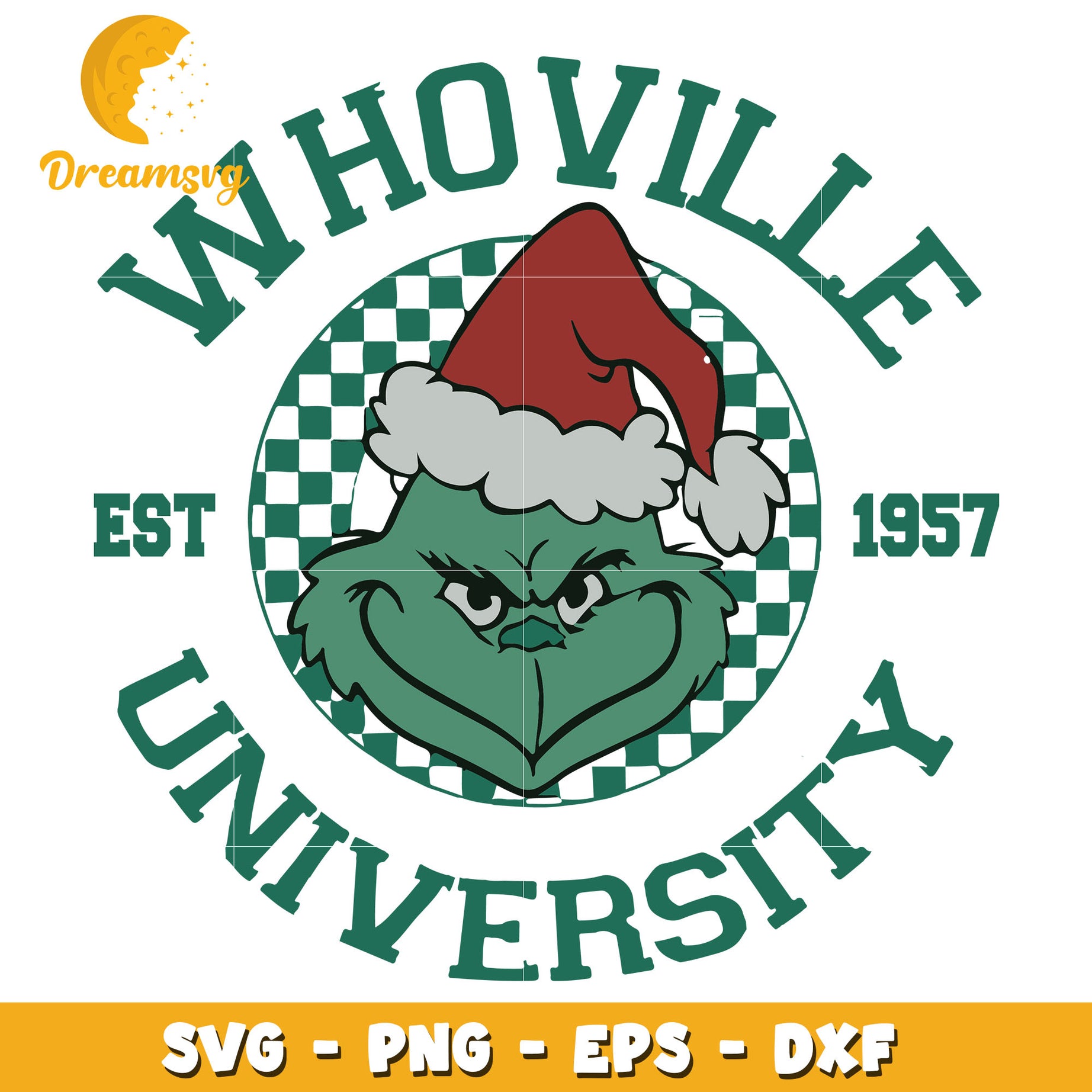 Whoville university est 1957 svg, Grinch santa hat svg, Christmas svg