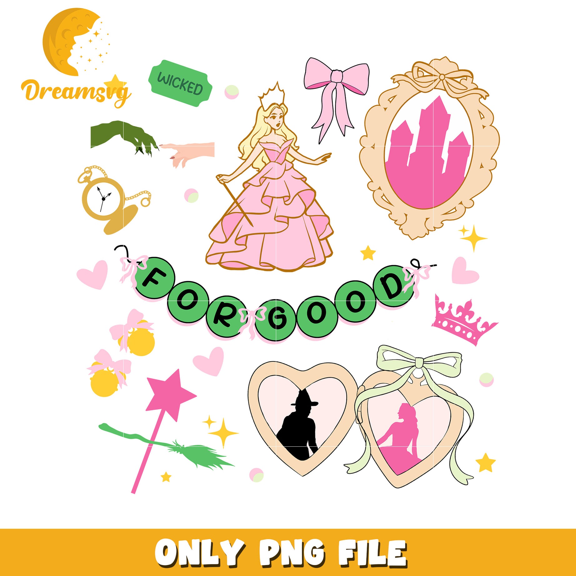 Wicked Bracelet png, movie hype png, wicked friends png