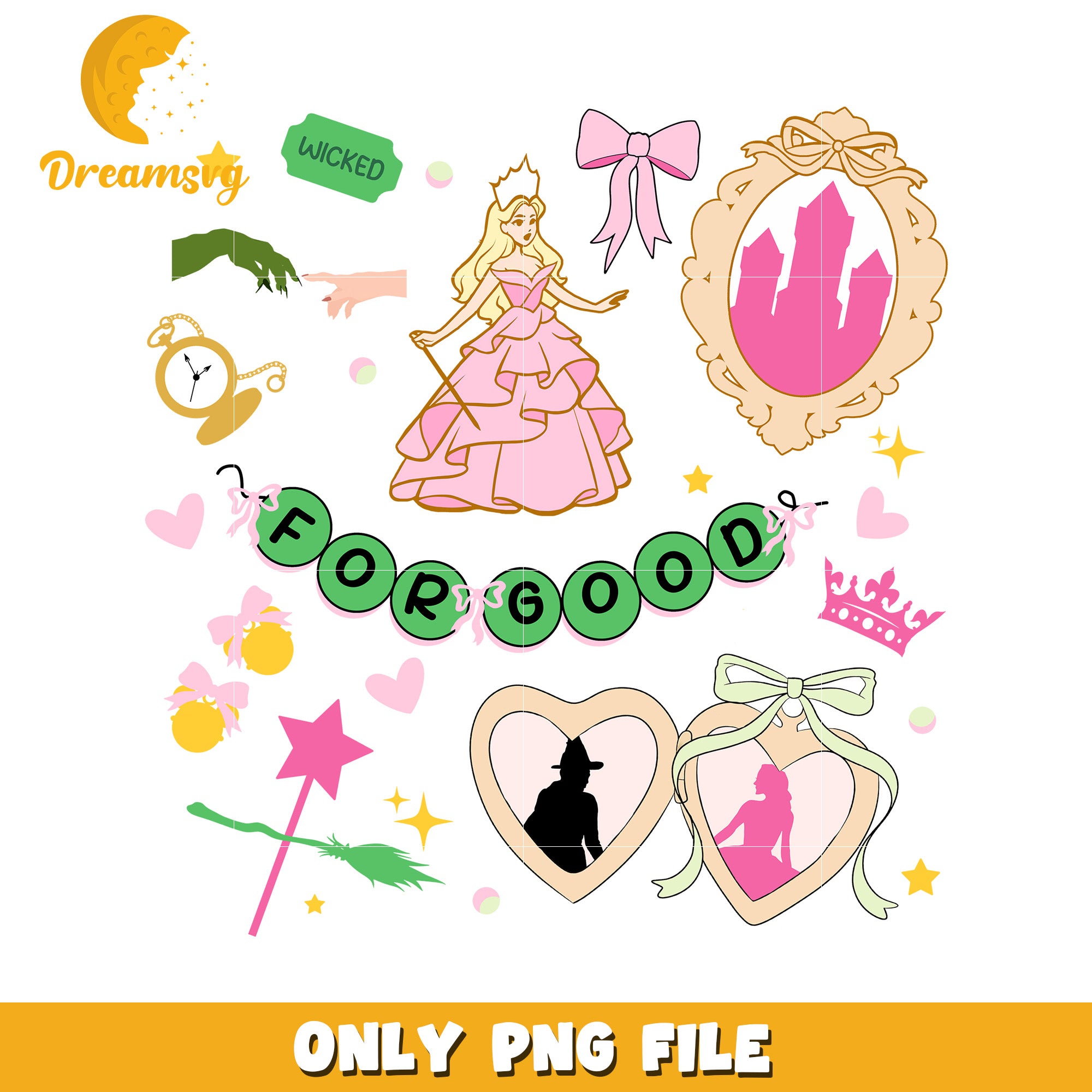 Wicked Bracelet png, movie hype png, wicked friends png