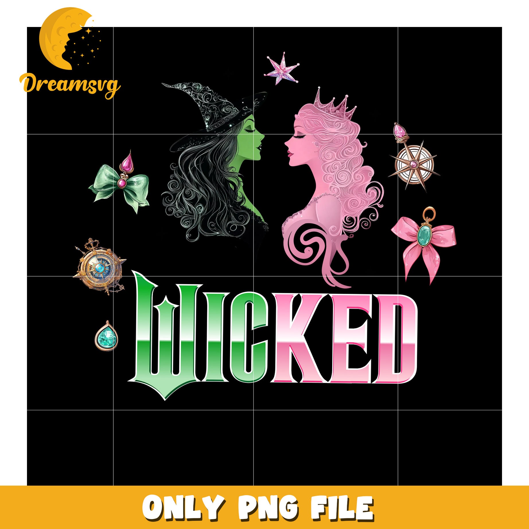 Wicked Custom Name png, elphaba vibe png, oz fantasy png