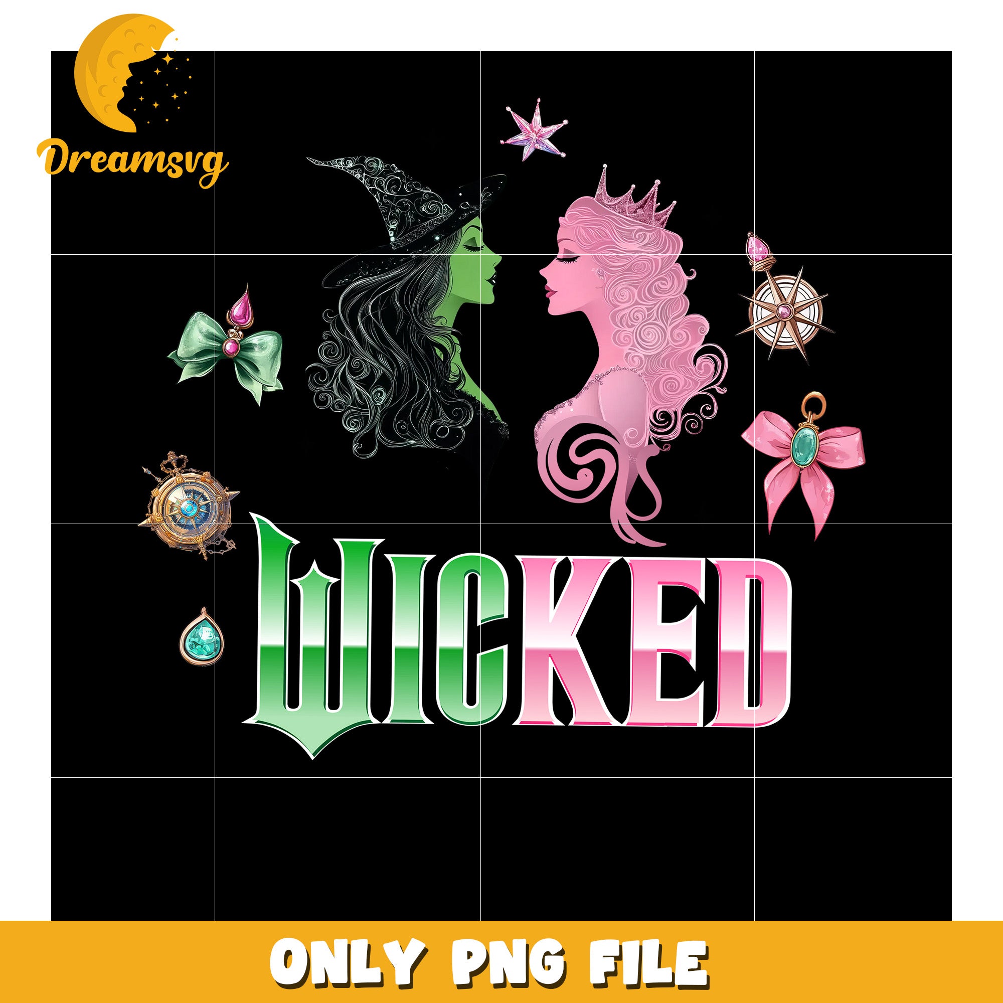 Wicked Custom Name png, elphaba vibe png, oz fantasy png