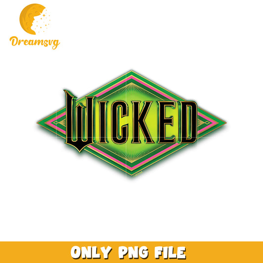 Wicked Diamond Logo png, wicked​ 2024 png, wicked emerald city png