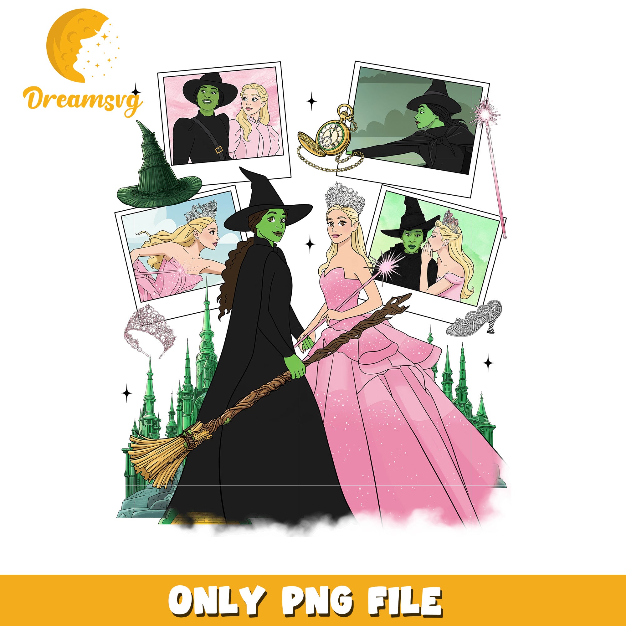 Wicked For Good 2025 png, witchcore png, wicked vibes png