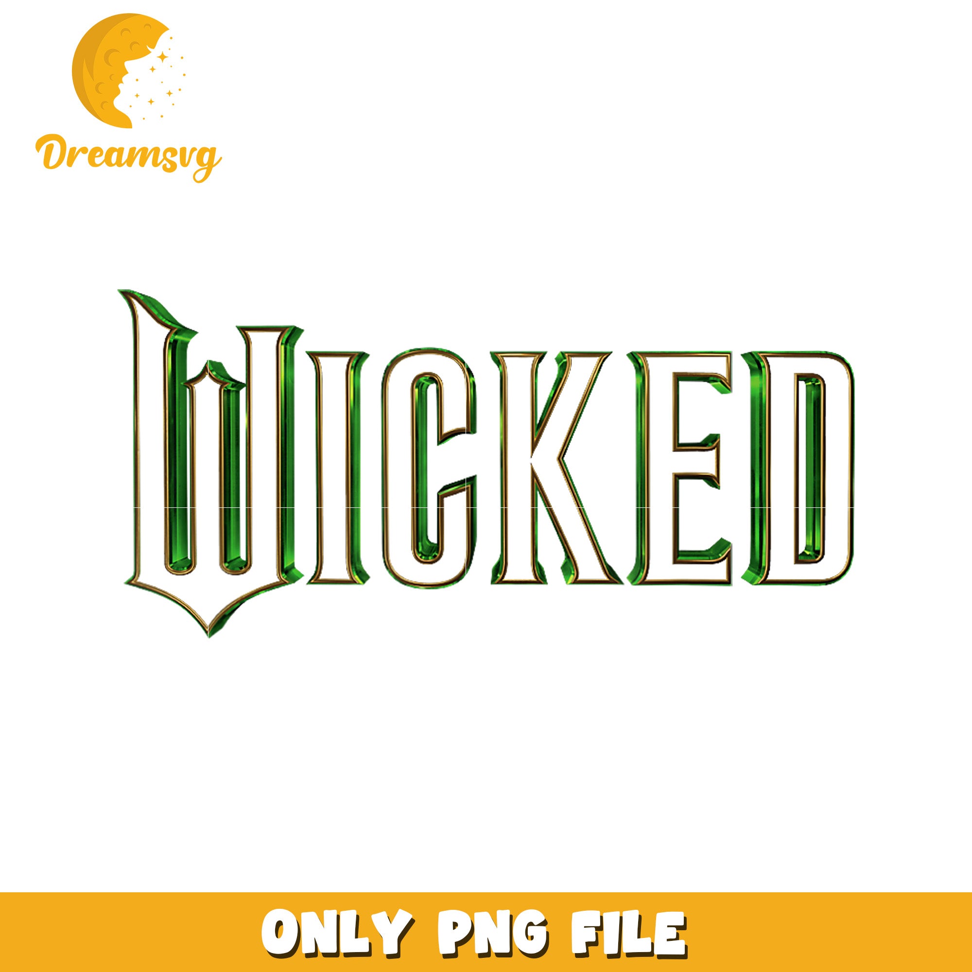 Wicked Green Glow Silhouette Title png, wicked​ characters png, wicked 2​ png