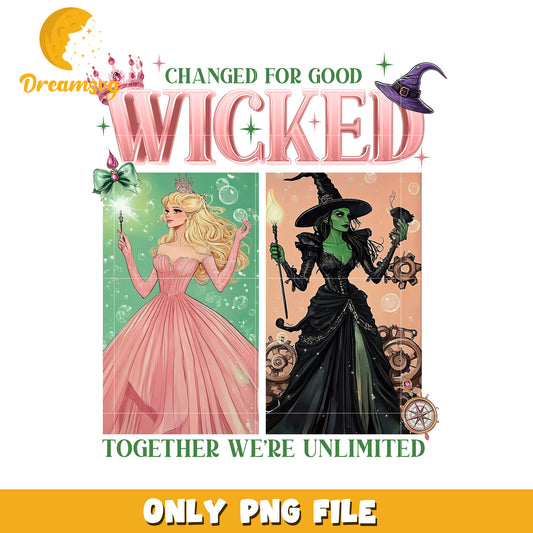 Wicked Movie Changed For Good design png, wicked characters png, wicked new season png