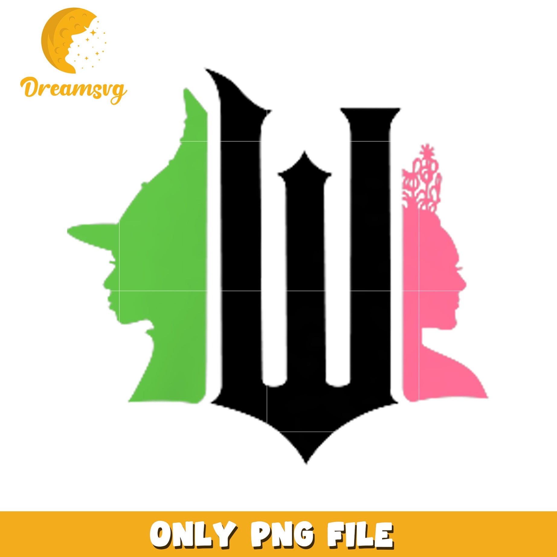 Wicked Pink & Green Front png, wicked​ 2024 png, wicked emerald city png