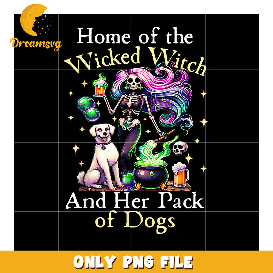 Wicked Witch And Her Pack Of Dog png, emerald spell png, wicked era png