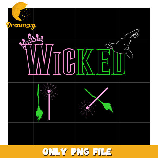 Wicked design png, wicked era png, emerald spell png