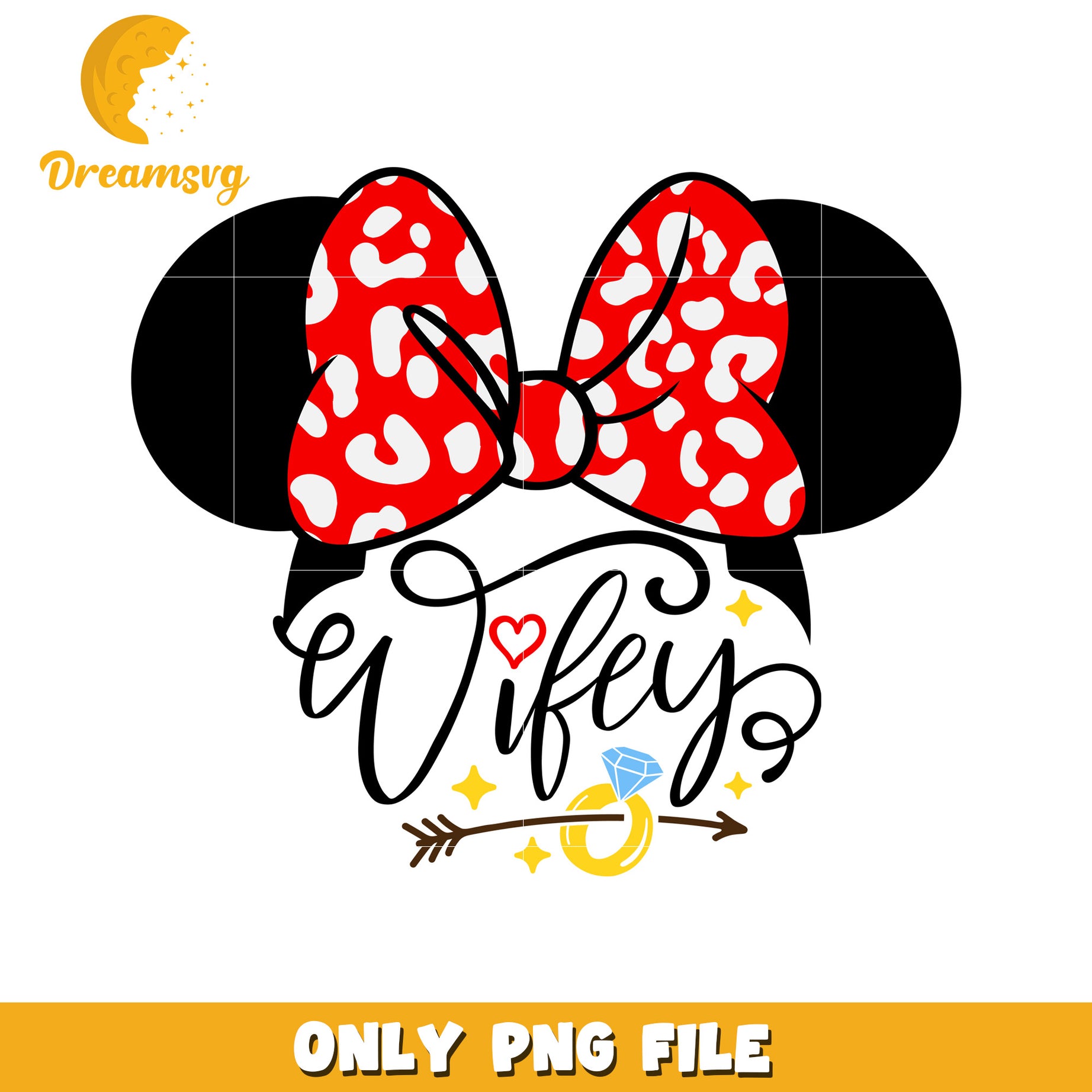 Wifey Minnie Mouse Ears PNG