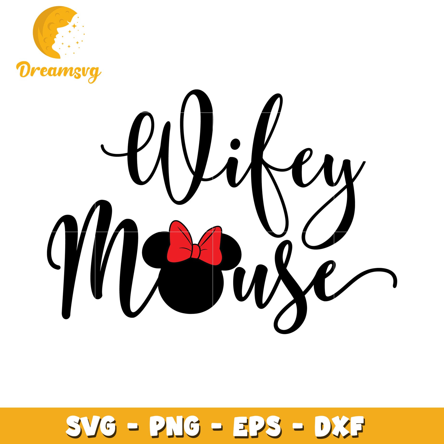 Wifey Mouse SVG Cut File