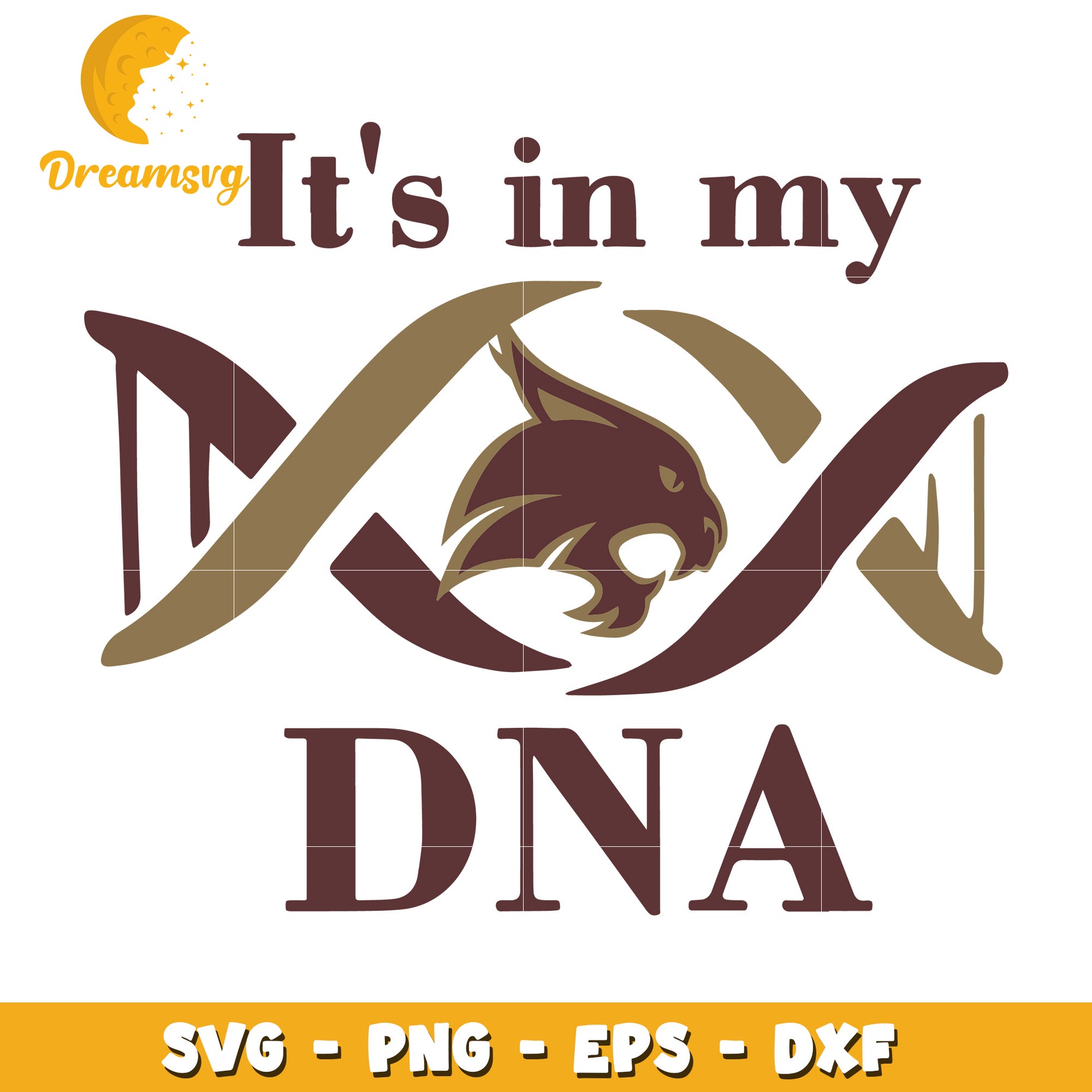 Wildcat DNA SVG Cut File