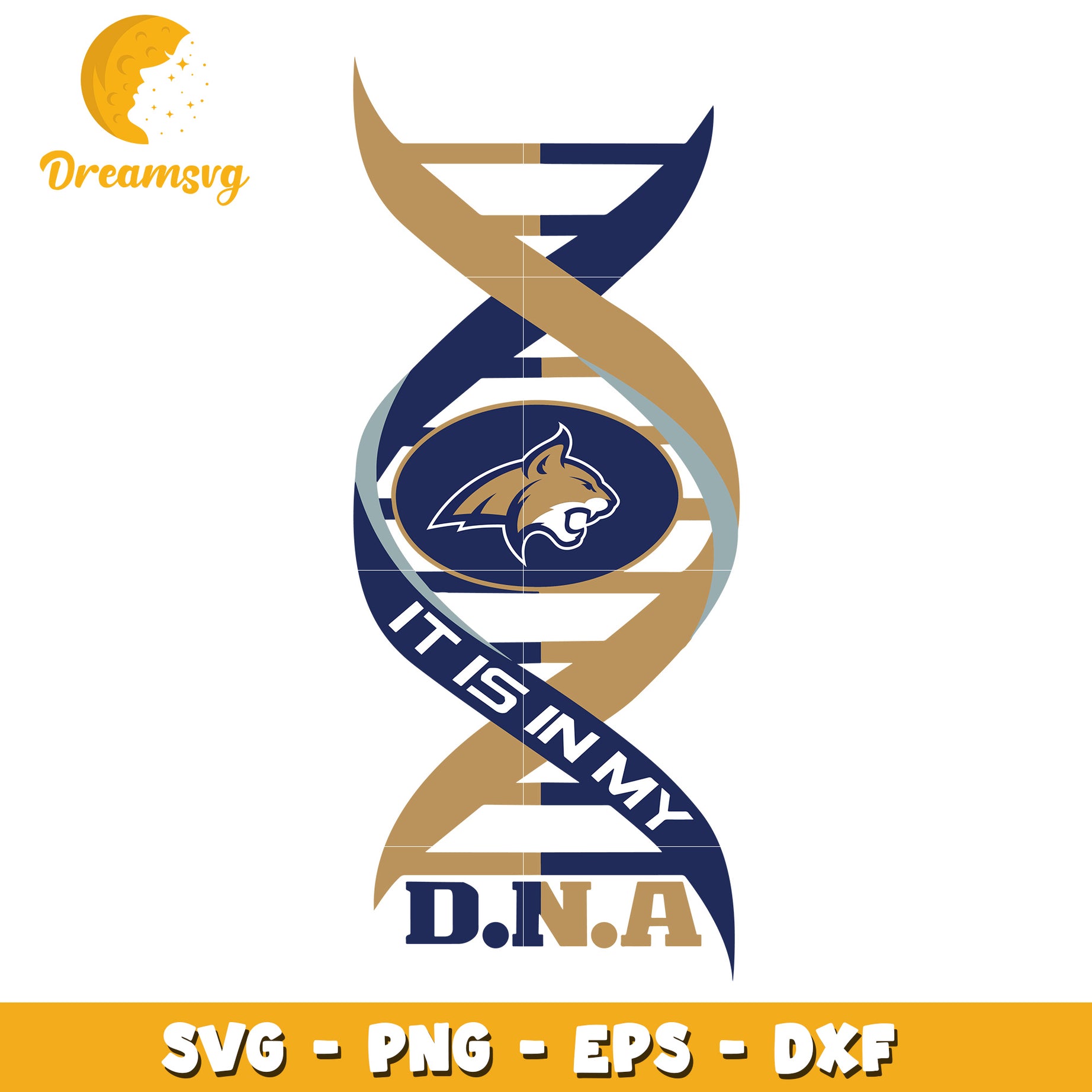 Wildcat DNA SVG PNG EPS DXF Cut File