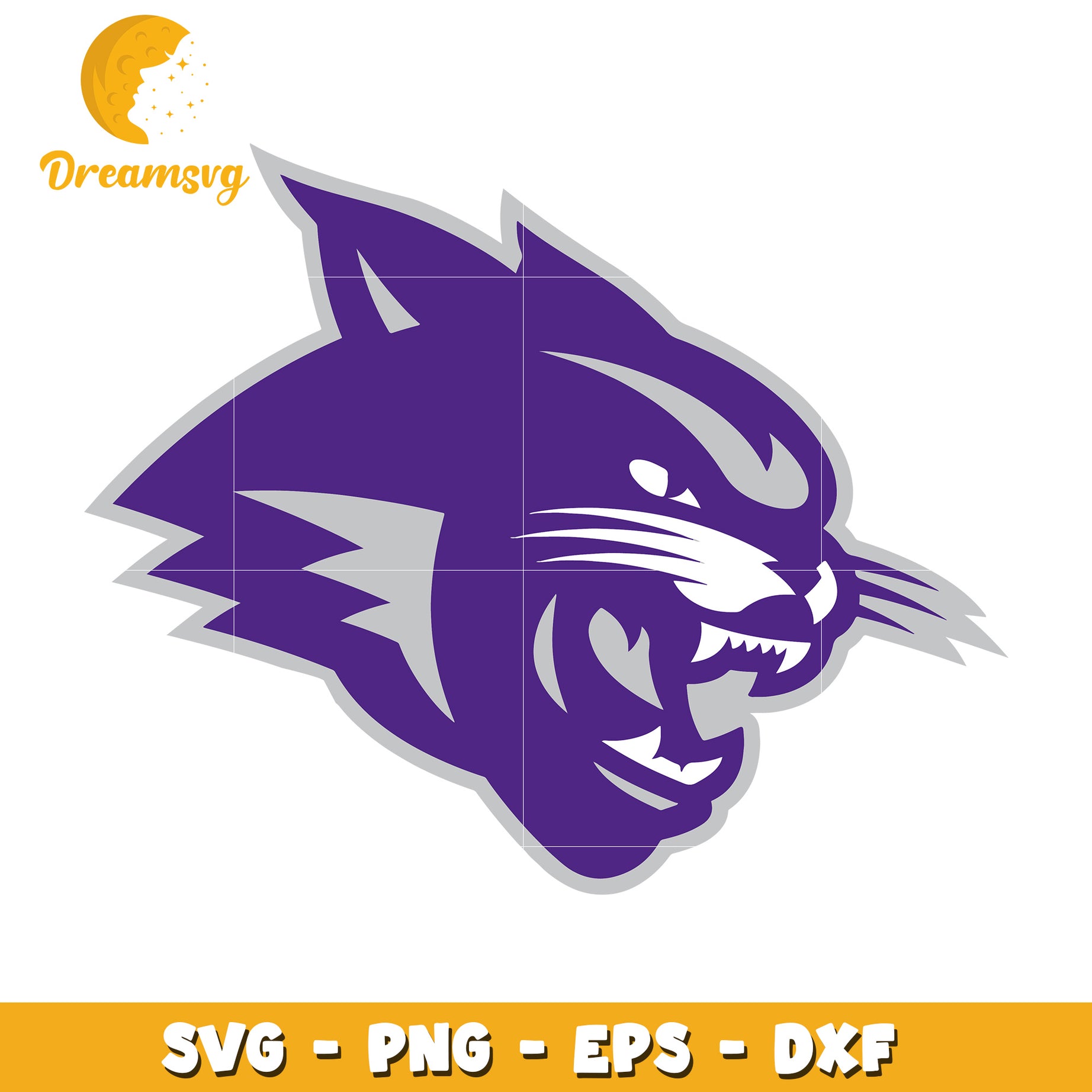 Wildcat Head SVG PNG EPS DXF Files